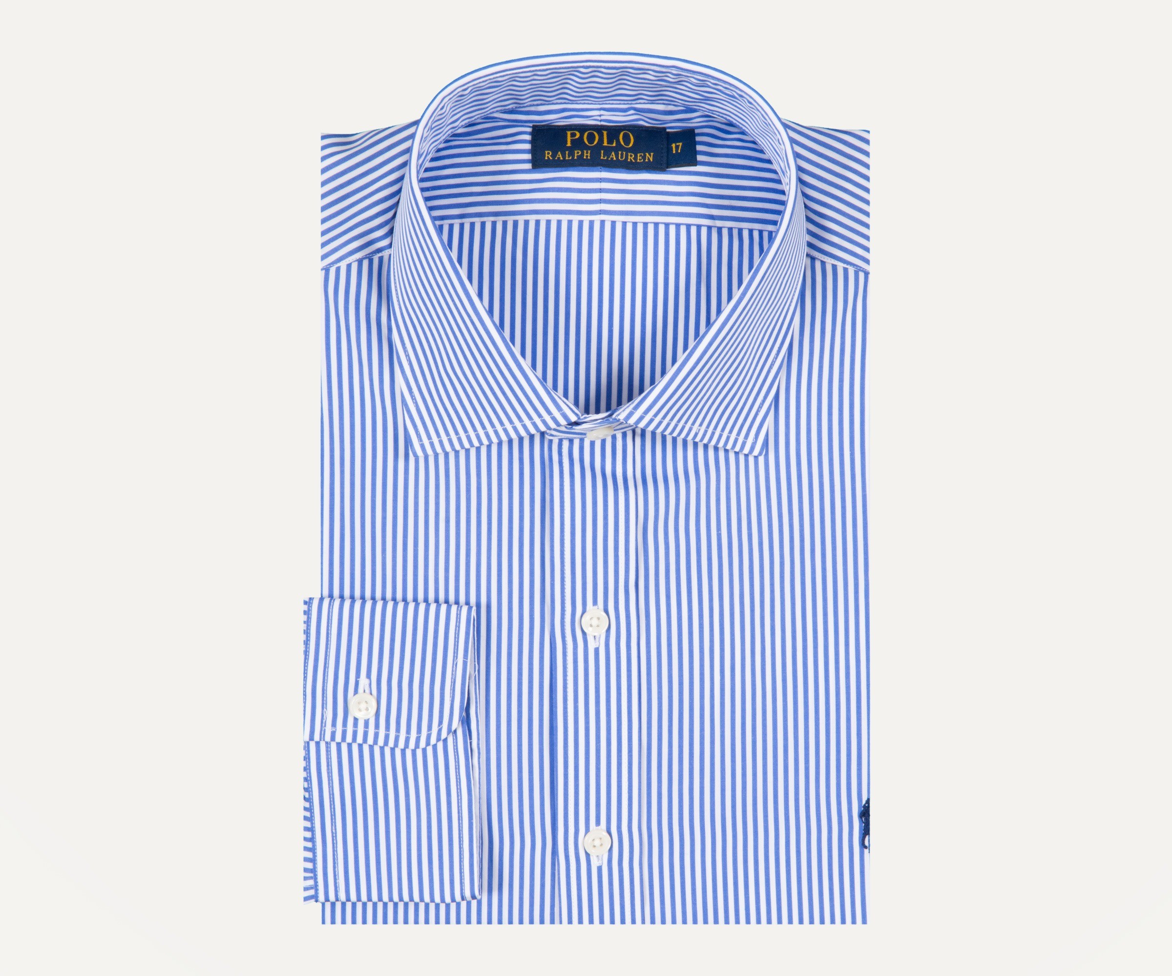 Polo Ralph Lauren Bengal Stripe Dress Shirt Blue and White