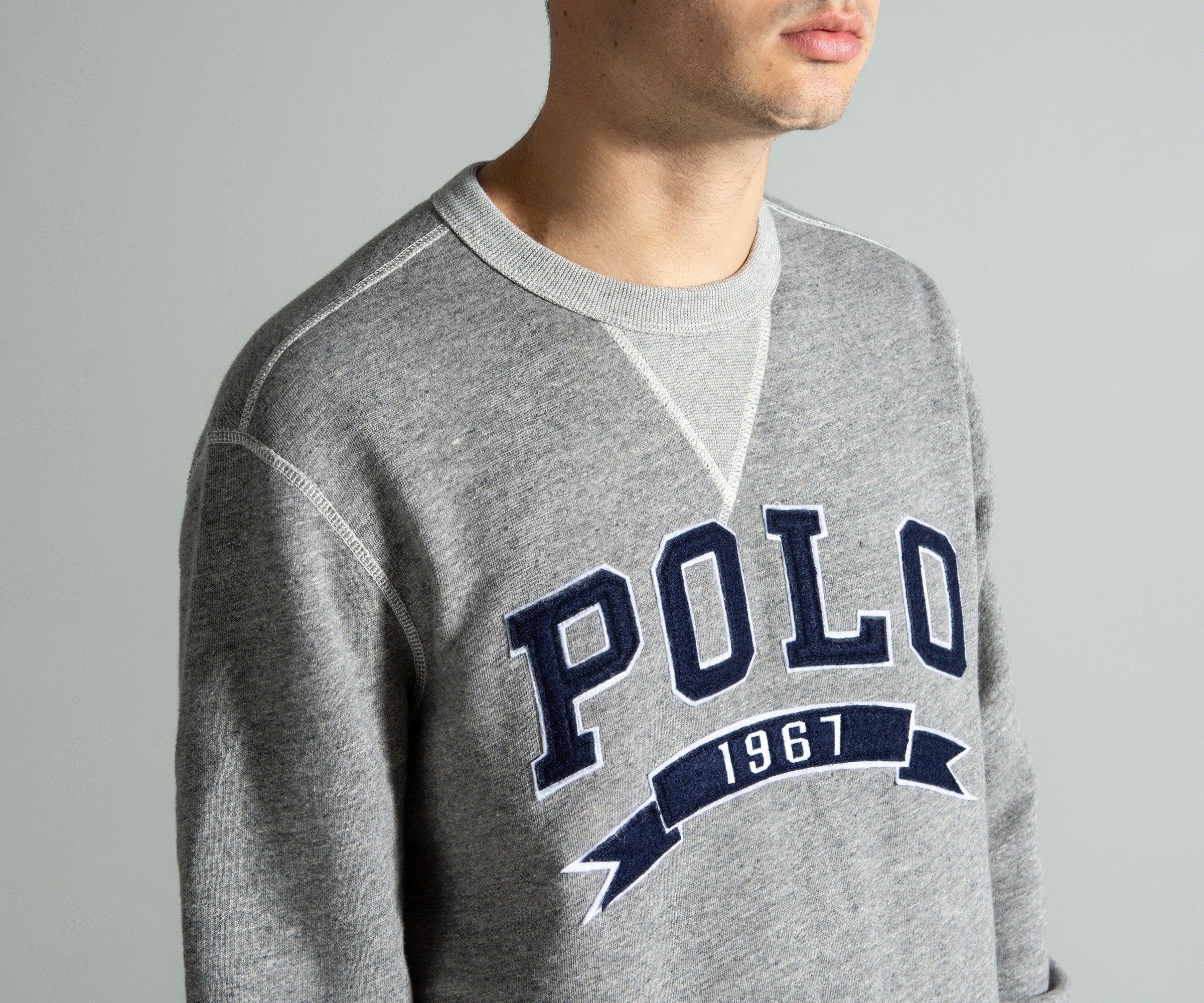 Polo Ralph Lauren Retro College Sweatshirt Grey