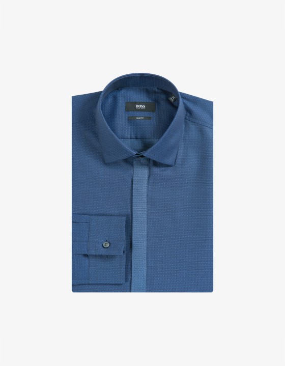Hugo Boss 'Icarus' Spotted Shirt Navy