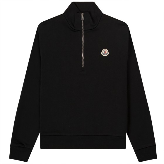 Moncler LS 1/4 Zip Sweatshirt Black