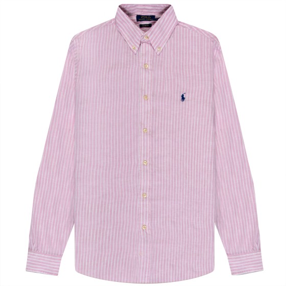 Polo Ralph Lauren Striped Linen Shirt Multi/Pink