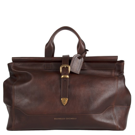 BRUNELLO CUCINELLI Leather Holdall Brown