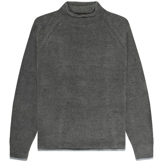 Stone Island Knitted Funnel Neck Jumper Grey Green