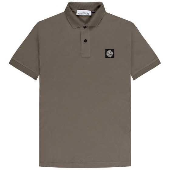 Stone Island Box Logo Polo Walnut