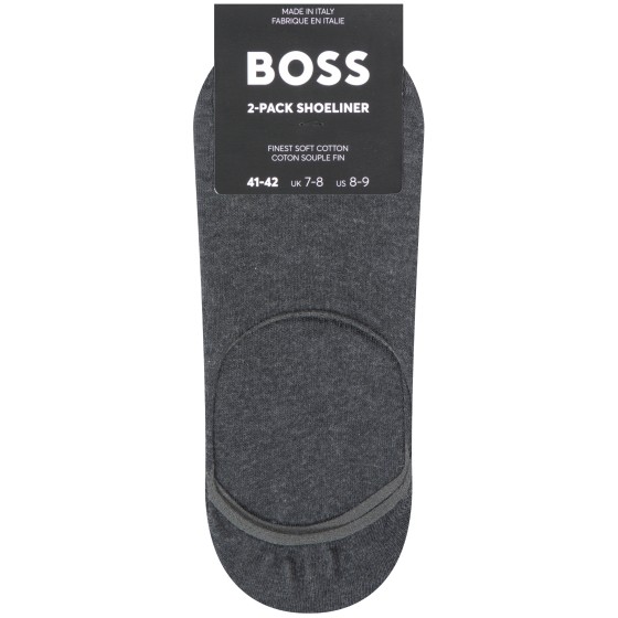 BOSS '2 Pack' Shoe liner Socks Charcoal