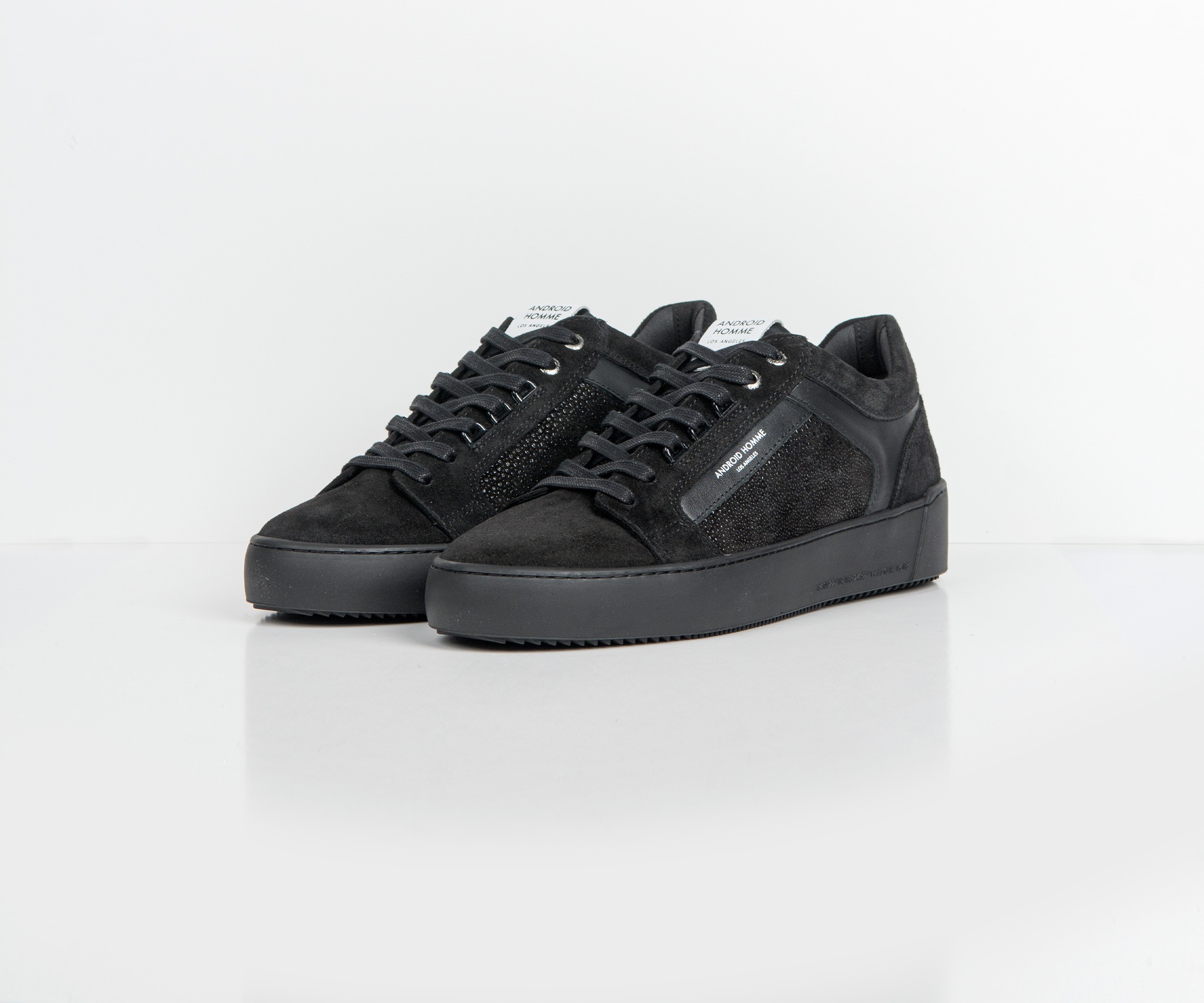 Android Homme Venice Suede Trainer Carbon Black
