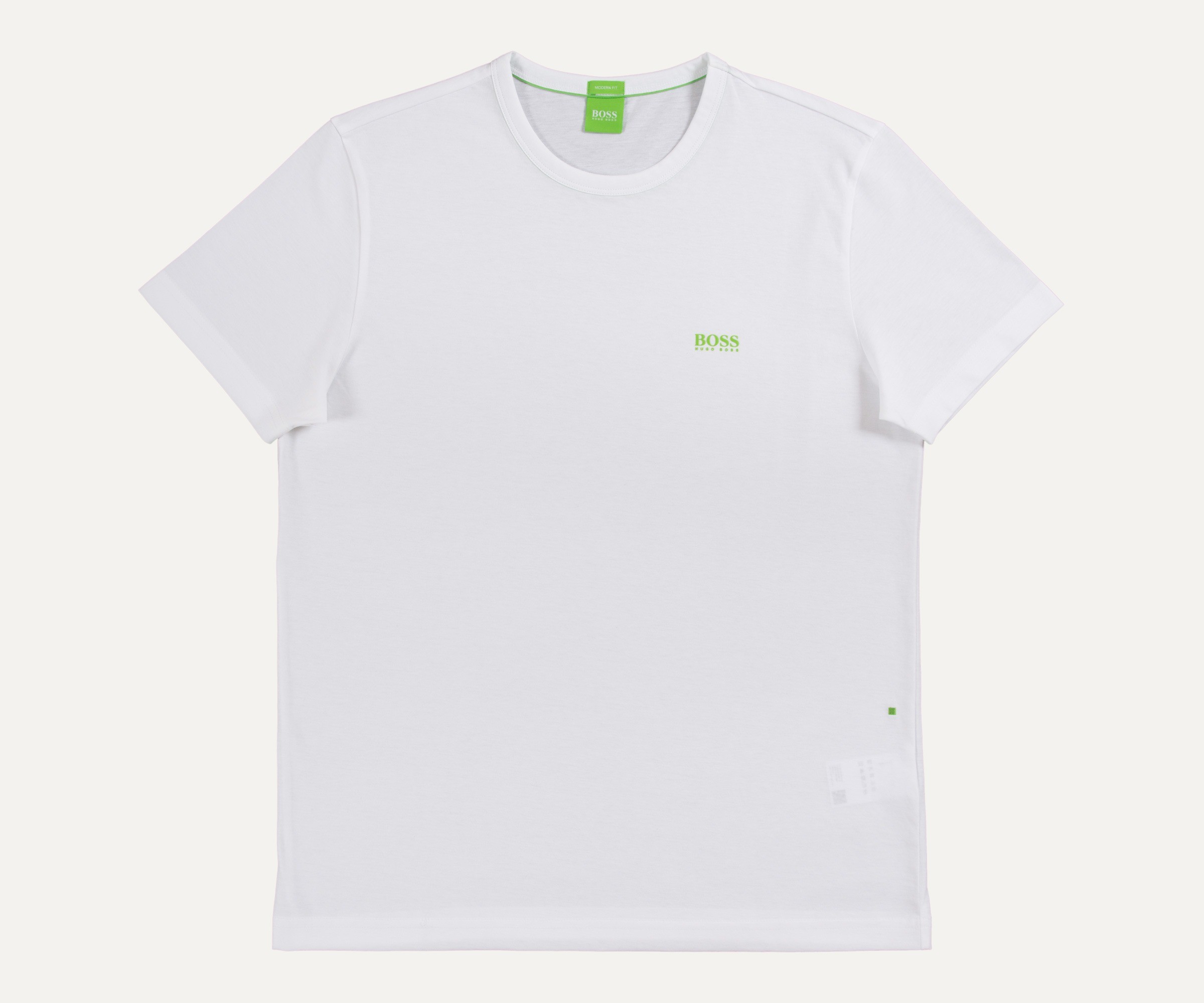 Hugo Boss Green Classic Logo White T-Shirt Printed