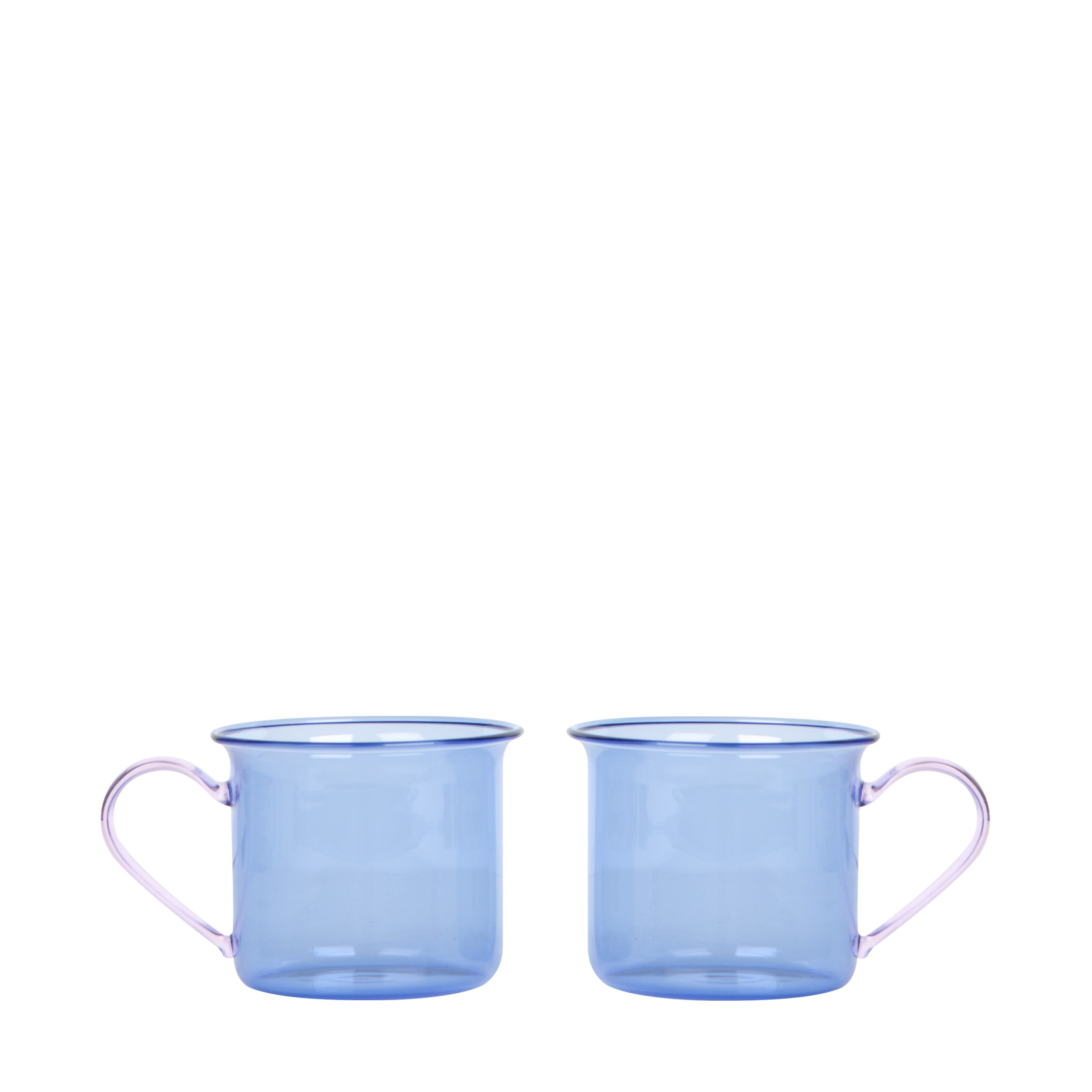 Hay Light Blue Borosilicate Glass Mugs Set of Two