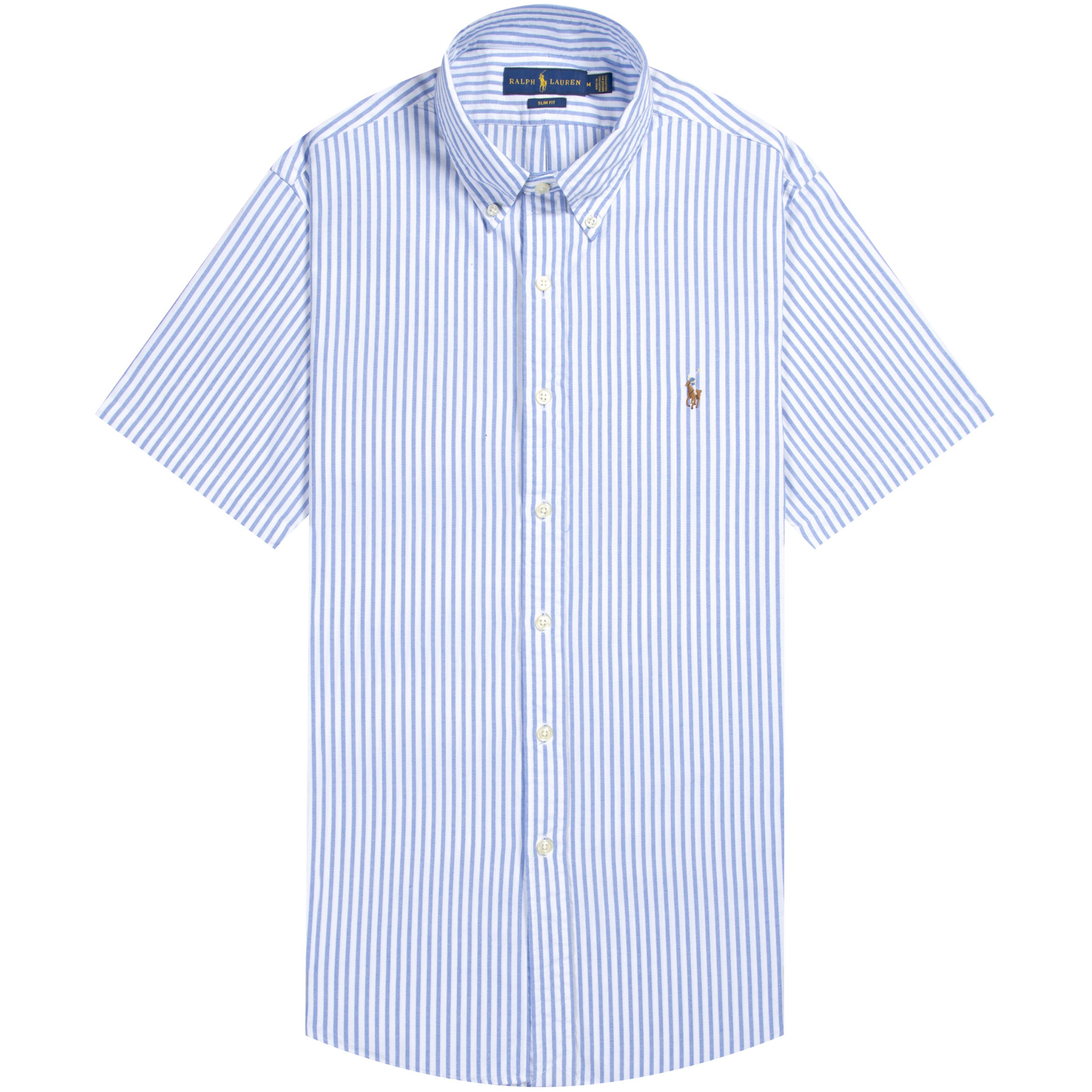 Polo Ralph Lauren Ralph Lauren Slim Fit Short Sleeved Striped Shirt Blue/ White