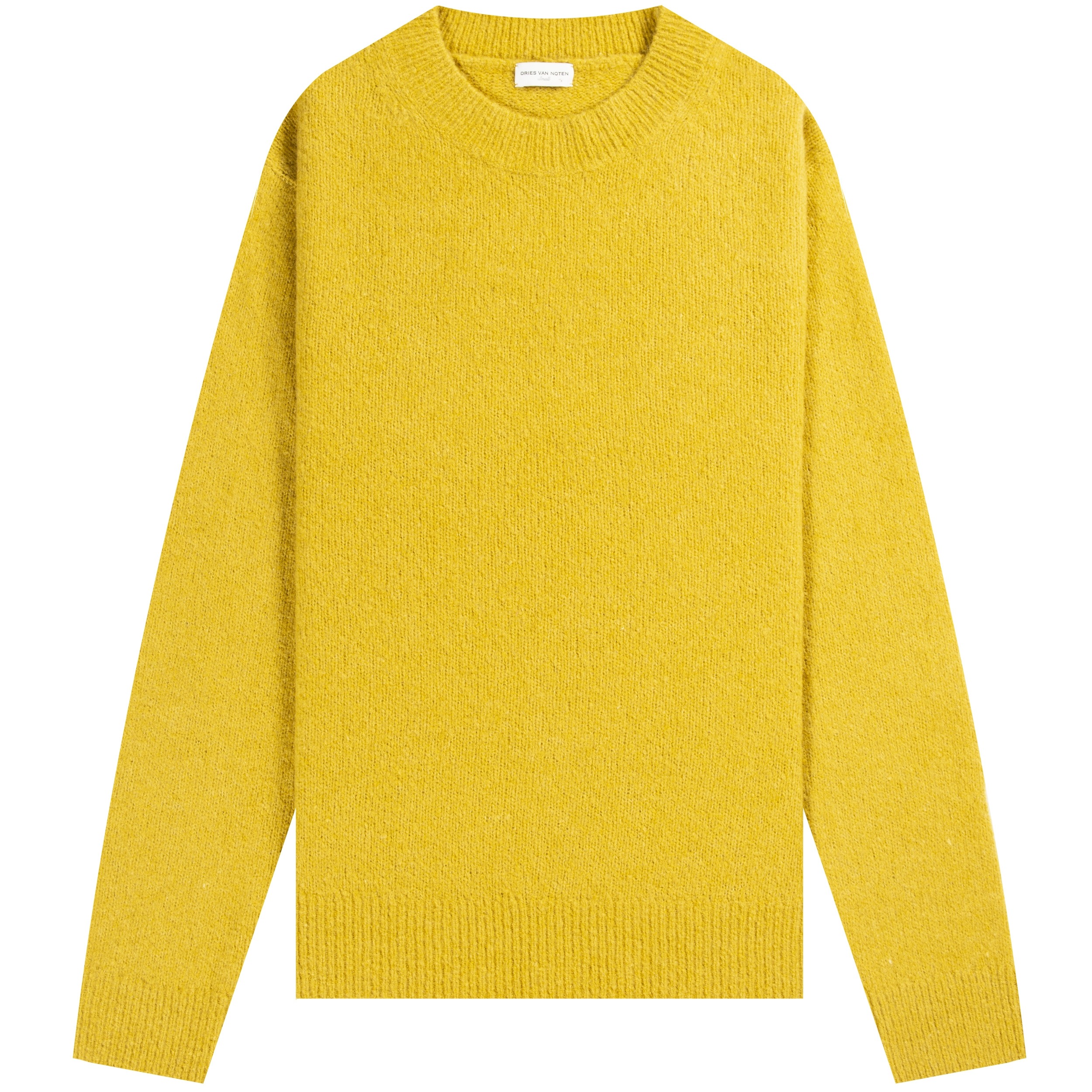 Dries Van Noten 'Tim' Merino Wool Knit Mustard