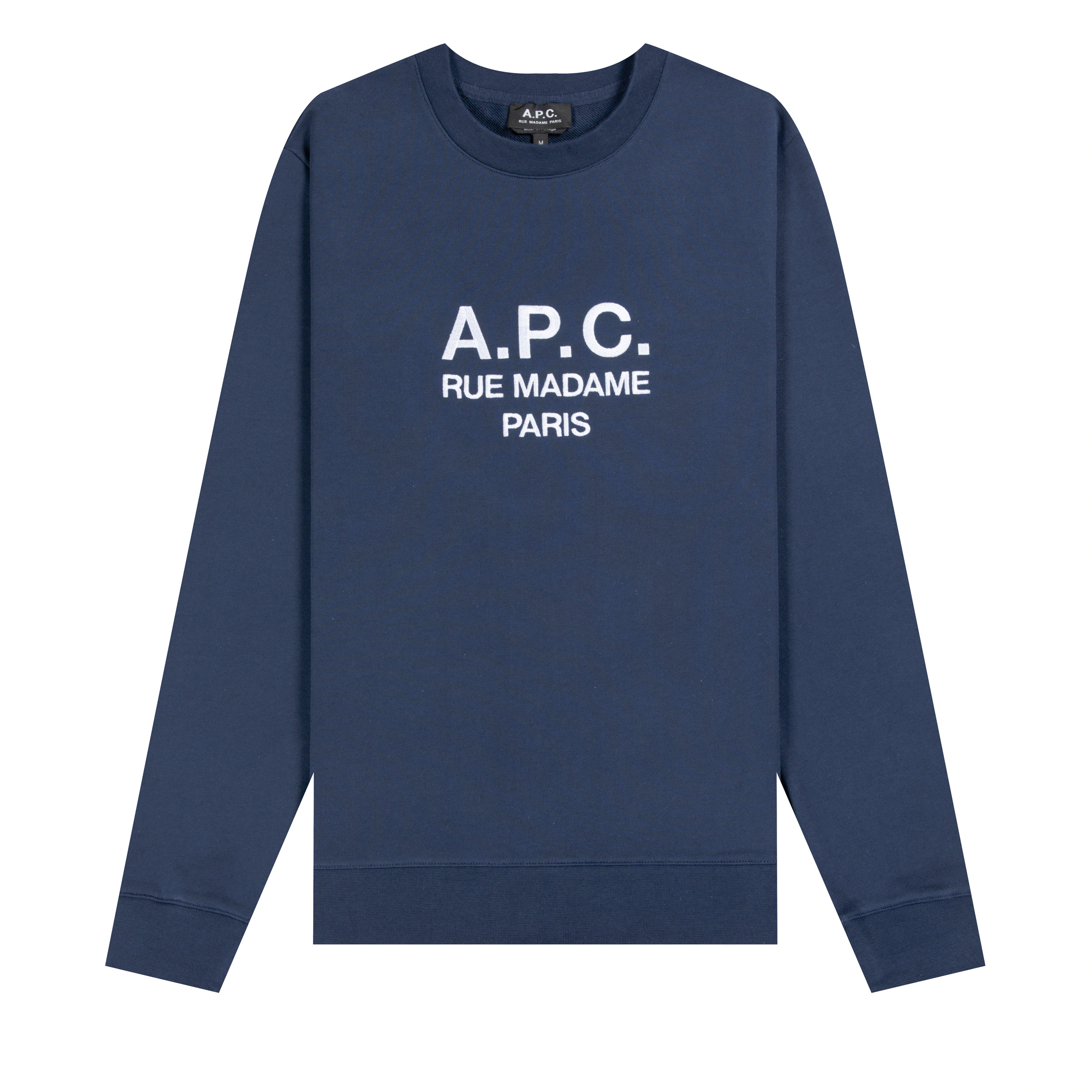 APC Large Embroidered Logo Sweatshirt Navy