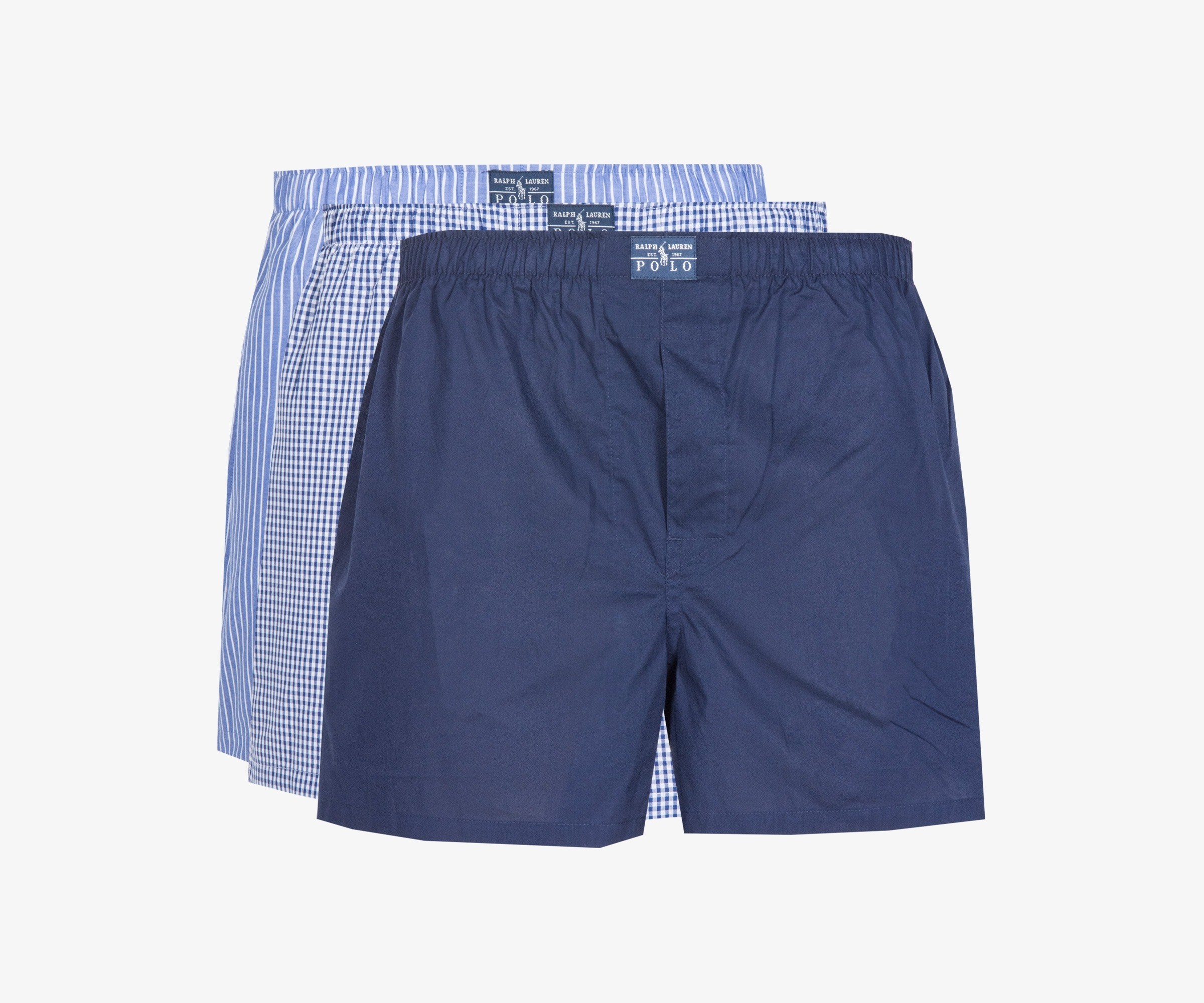 Polo Ralph Lauren 3 Pack Loose Boxer Shorts Blue/Navy/White