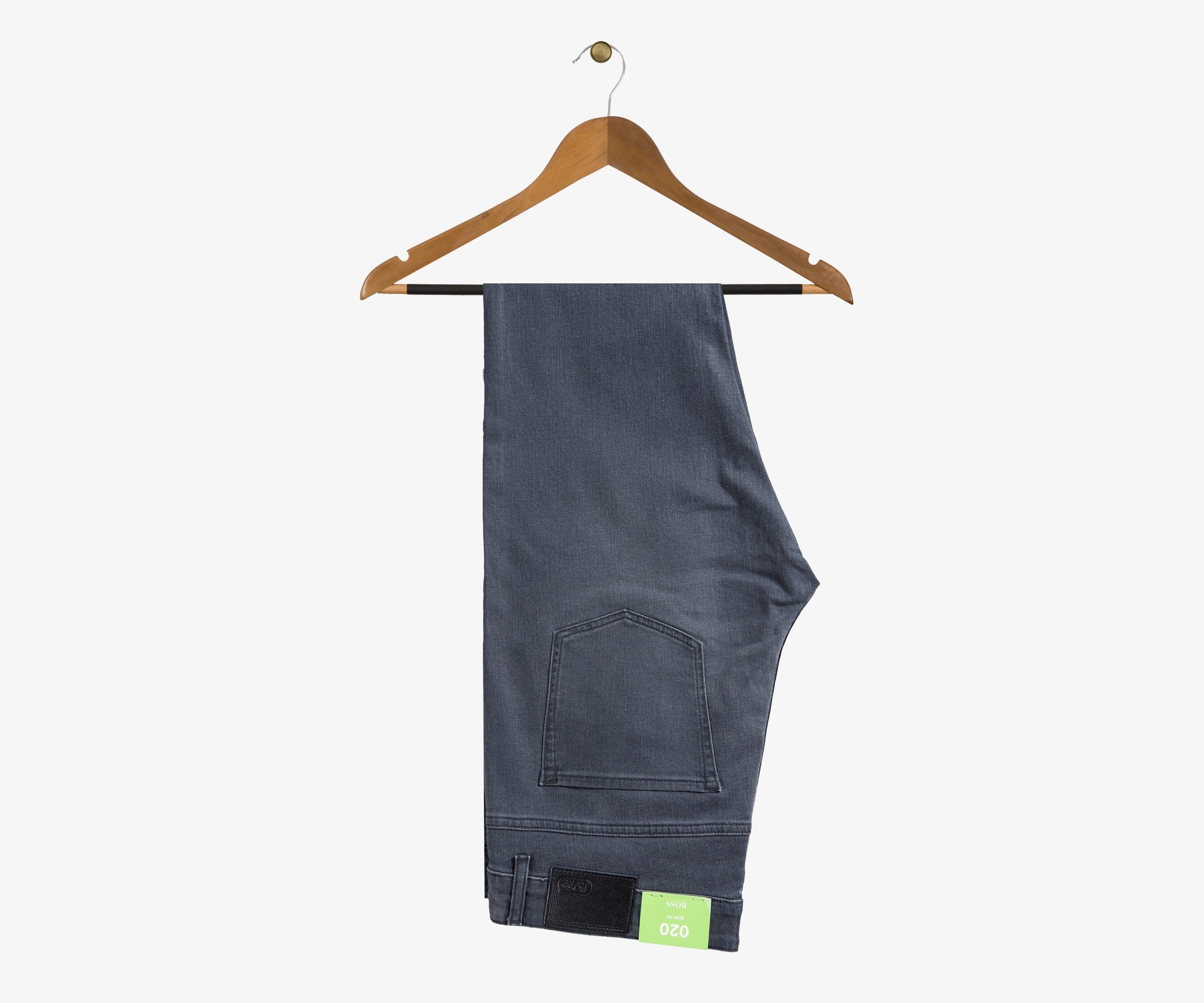 Hugo Boss Green 'C-Delaware' Slim Fit Dark Grey Wash Jean