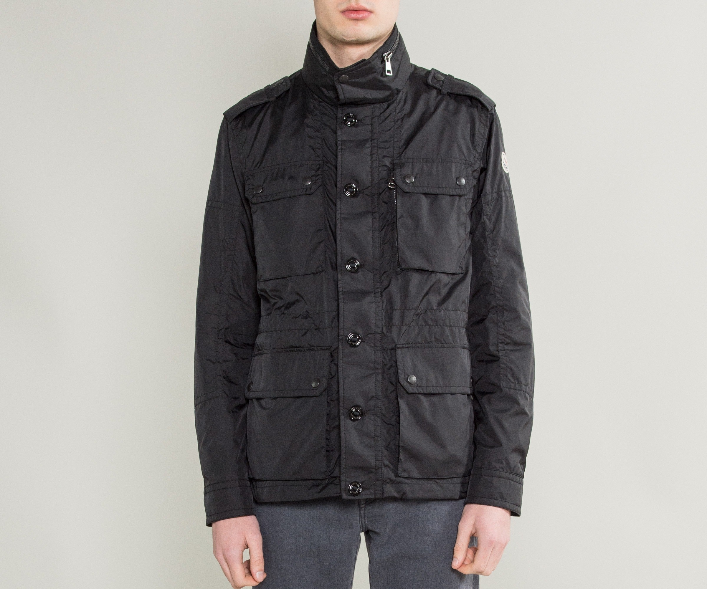 Moncler 'Cristian' Nylon Field Jacket Black