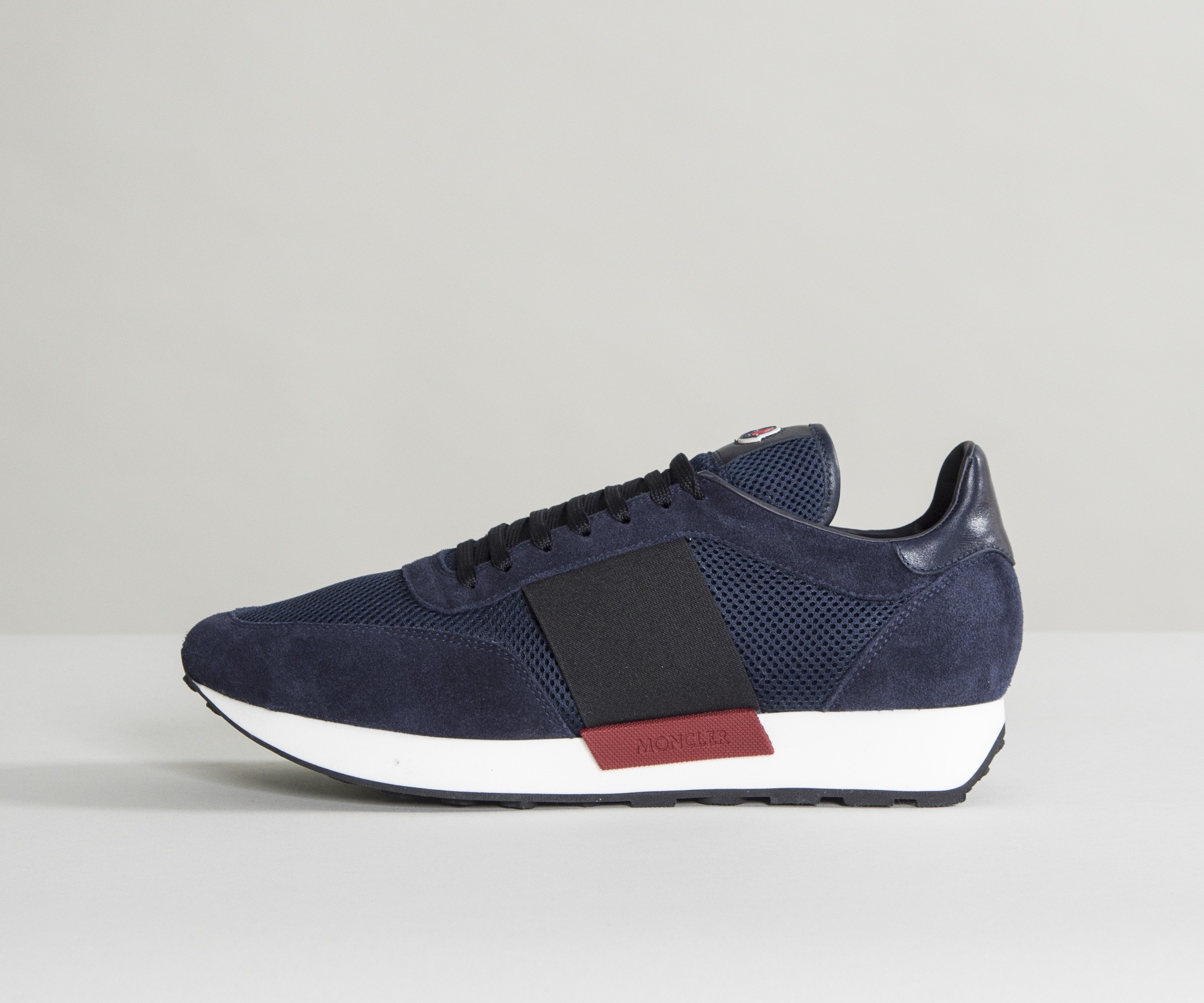 Moncler 'Horace' Suede & Mesh Trainers Navy