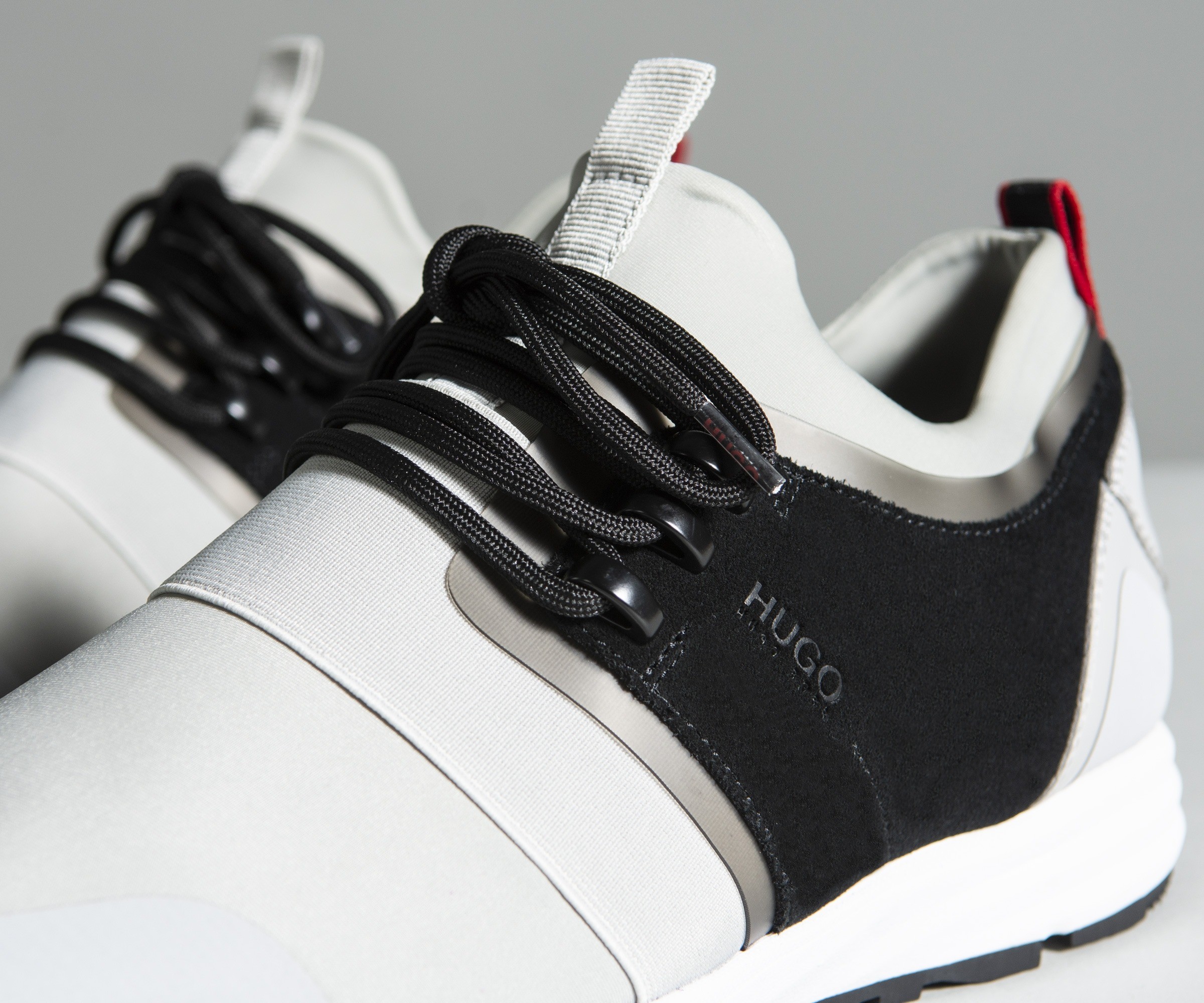 Hugo Boss 'Hybrid_Runn_mxsc1' Hybrid Neoprene Sock Trainers Pastel Grey
