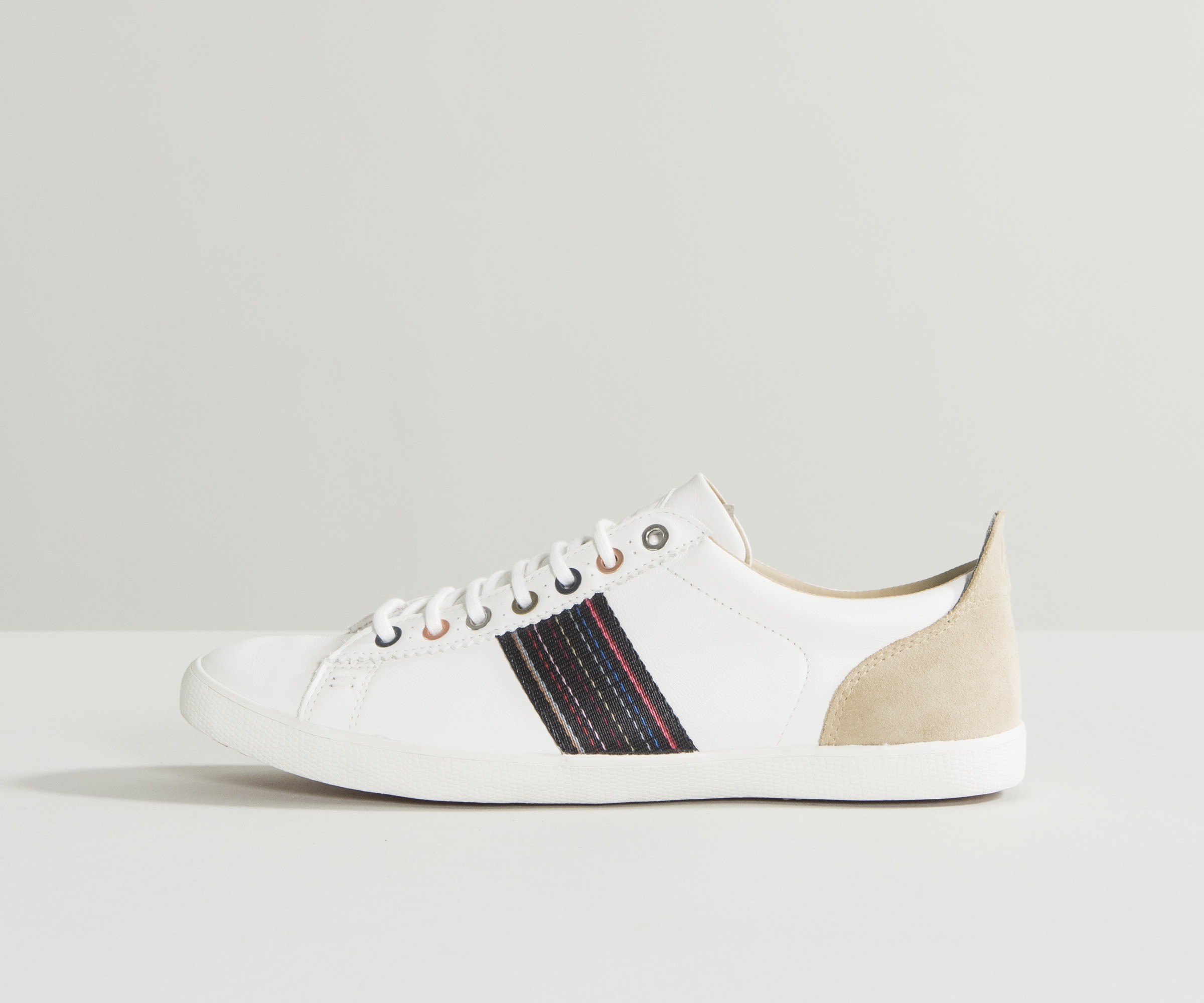 Paul Smith Shoes 'Osmo' Leather Pump With Side Stripe White
