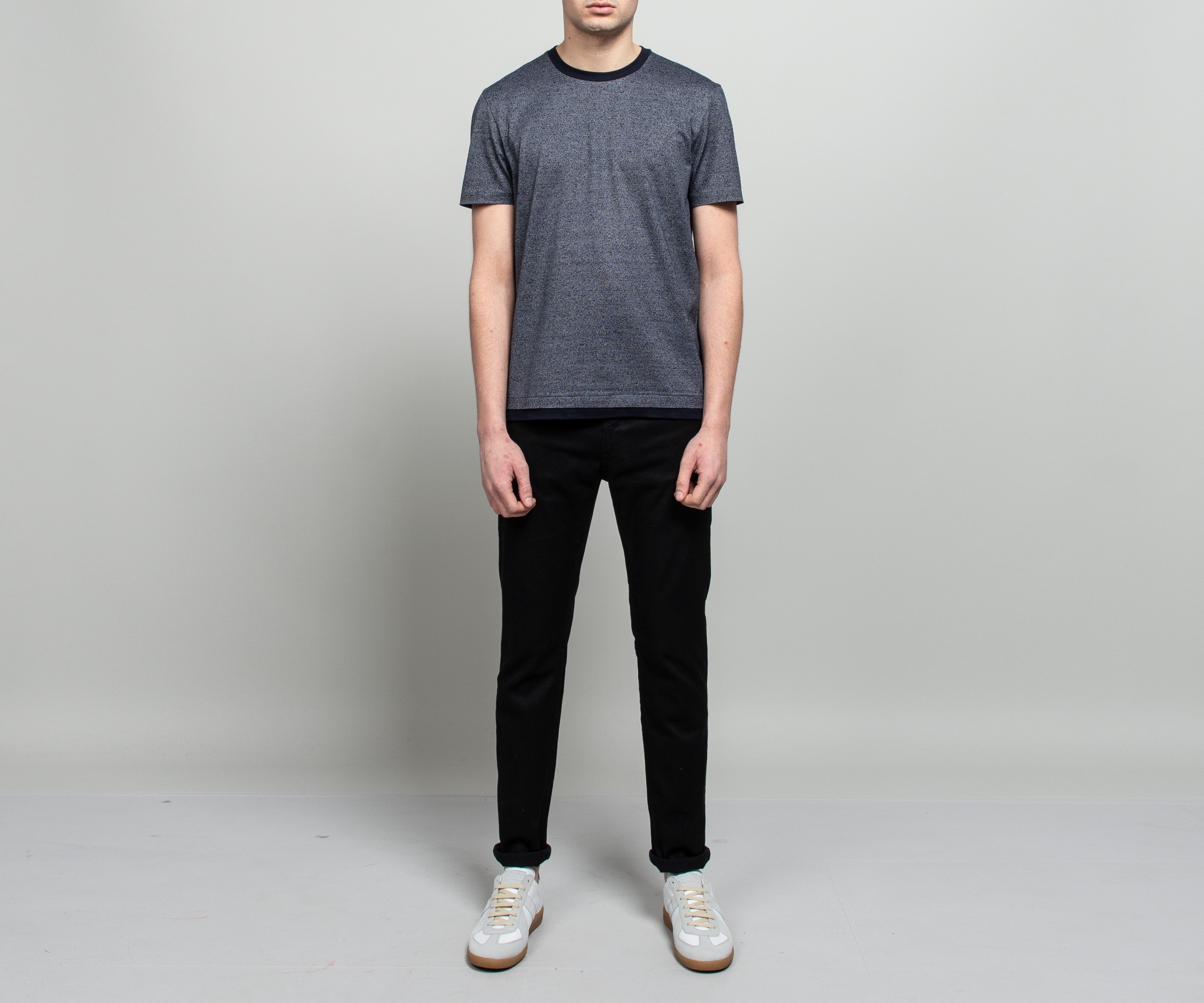 HUGO BOSS 'Tessler 111' Slim Fit Mercerised T-Shirt Navy