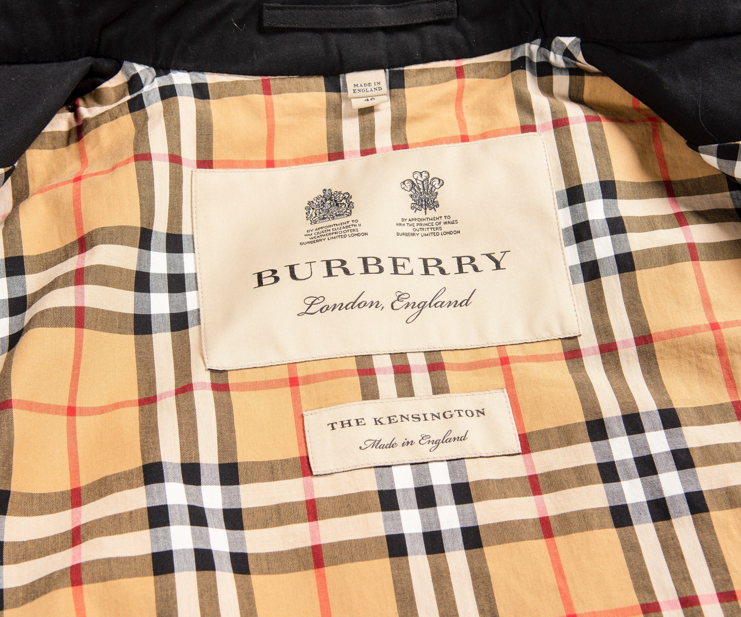 Burberry 'The Kensington' Mid Trench Coat Black
