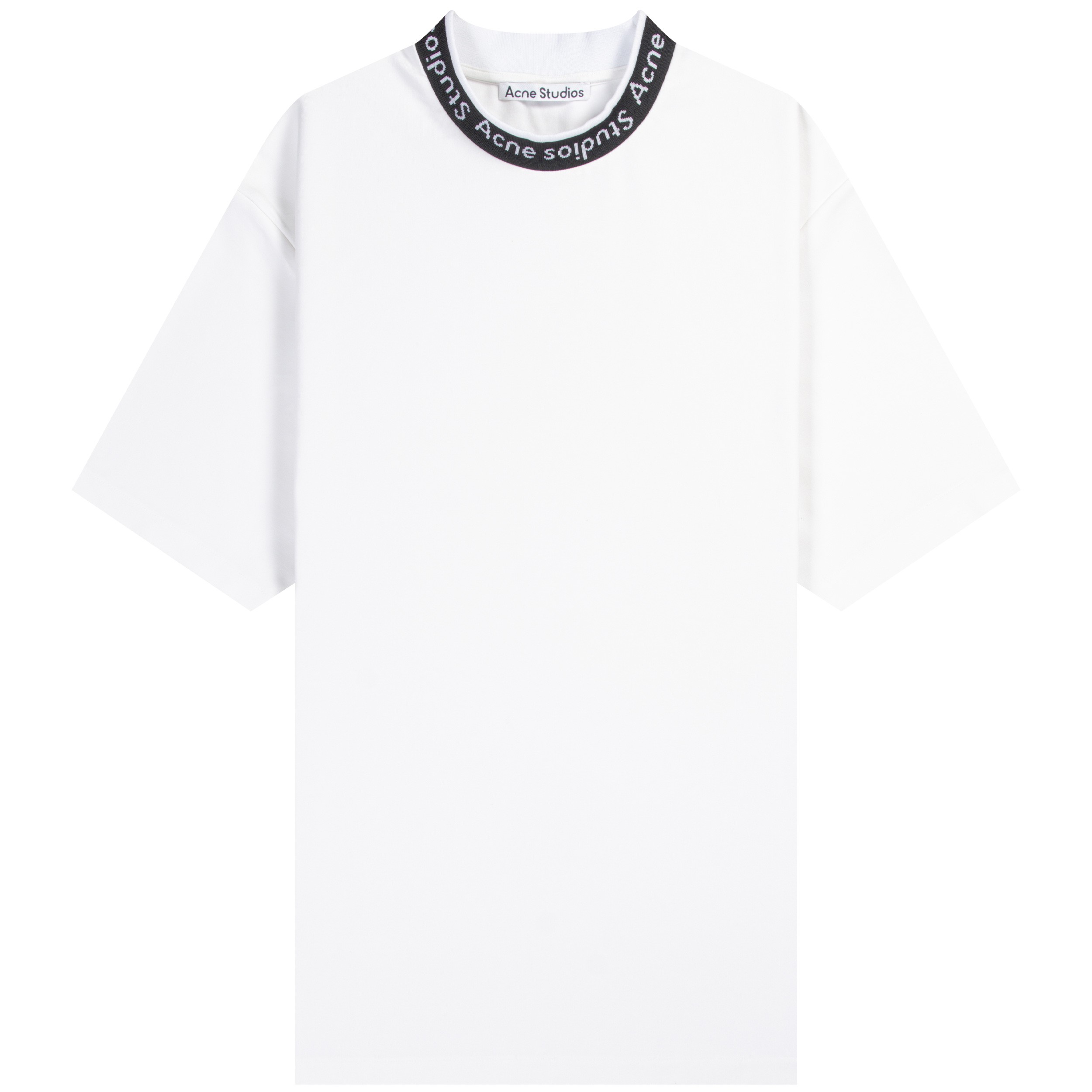 Acne Studios 'Extorr Neck' Logo T-Shirt Optic White