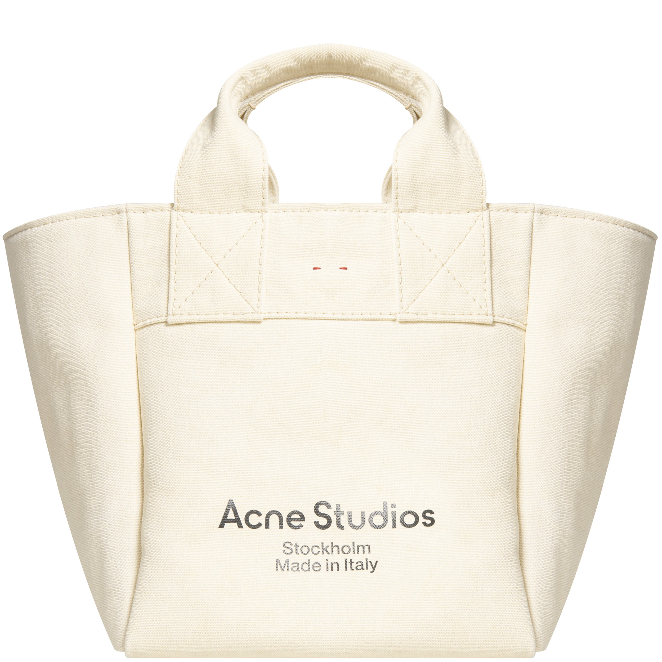 Acne Studios Logo Print Canvas Tote bag Biege