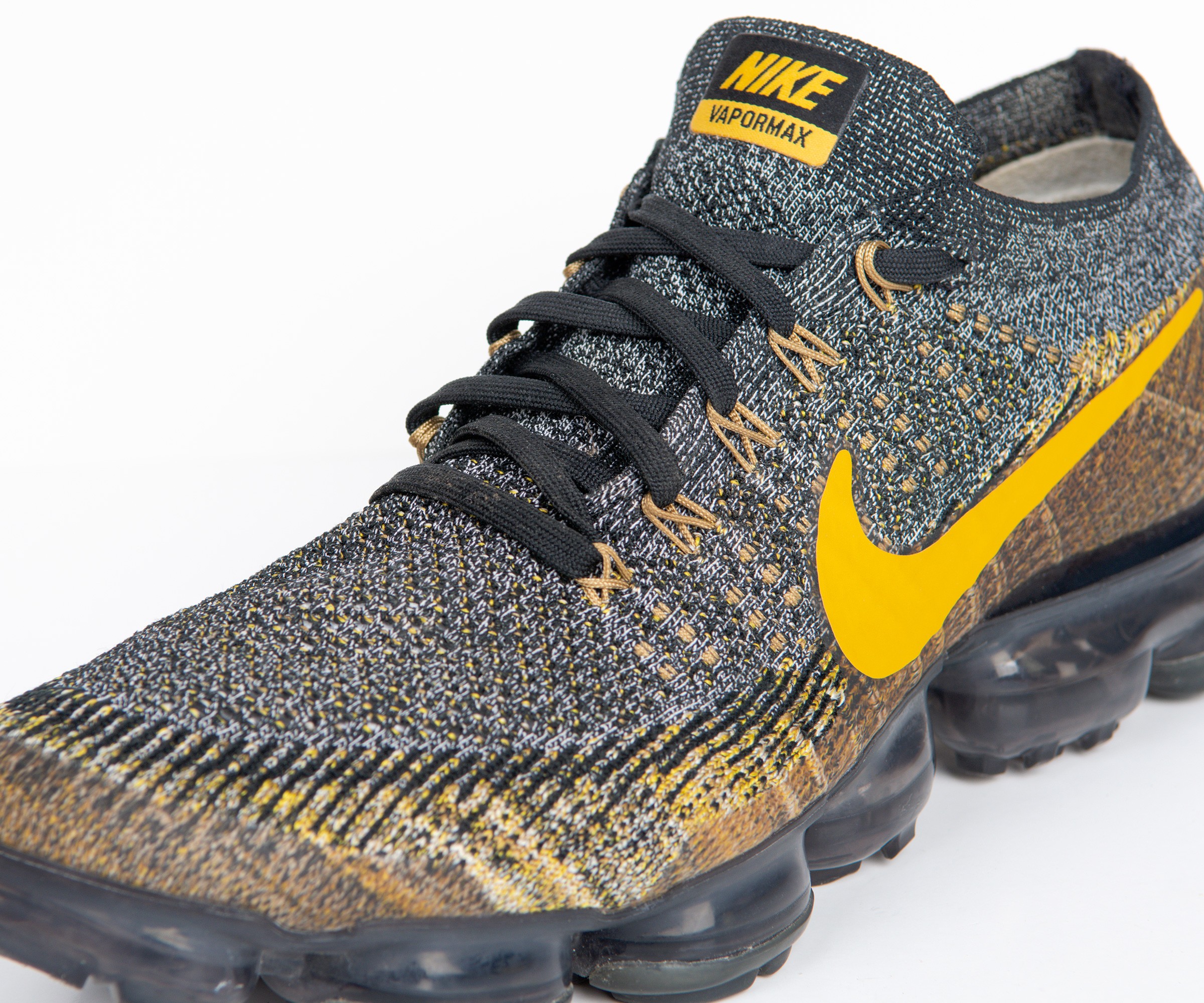 RE-POCKETS NIKE TRAINERS 'Flyknit 3' Black Mineral Gold