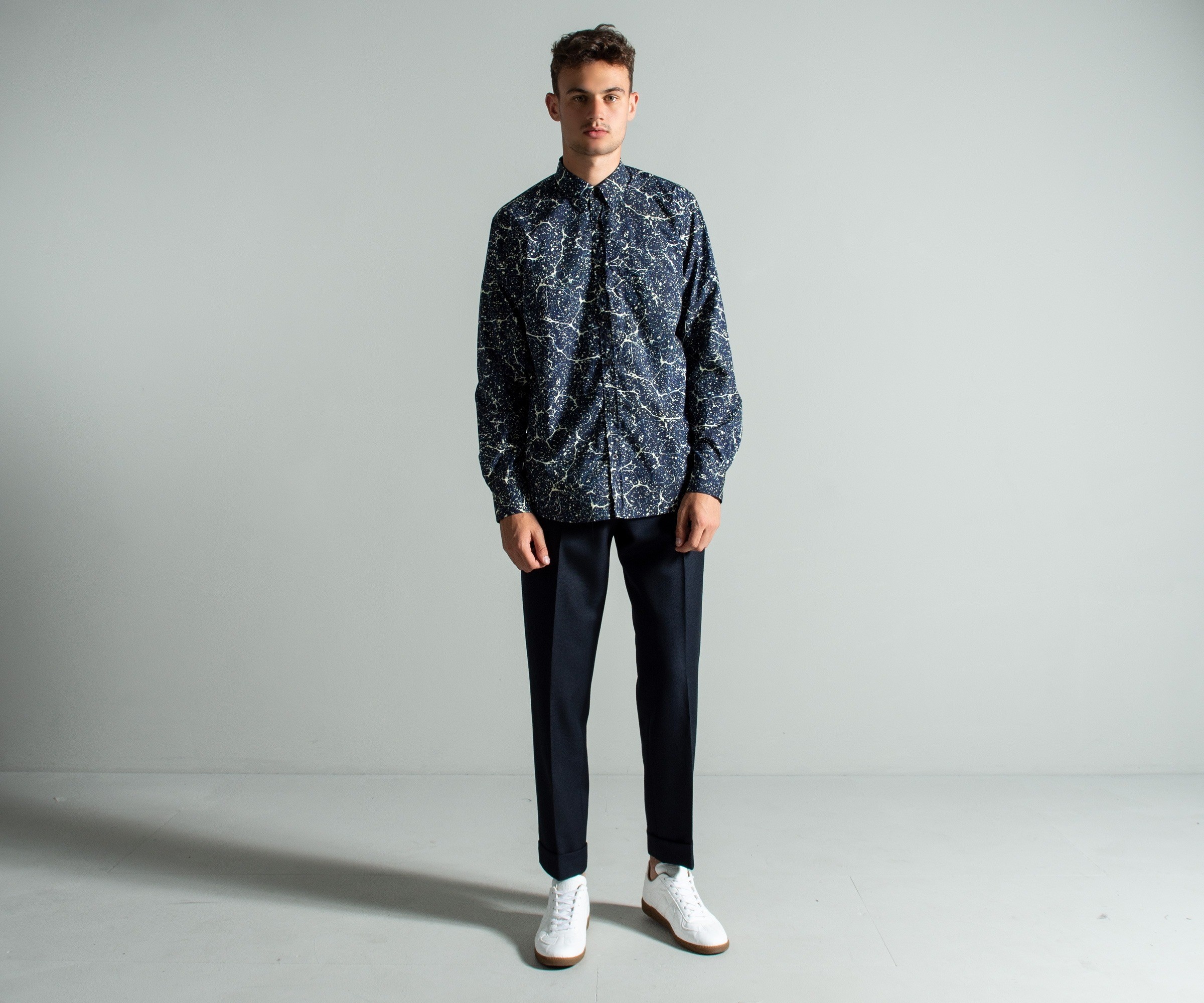 dries van noten marble shirt-