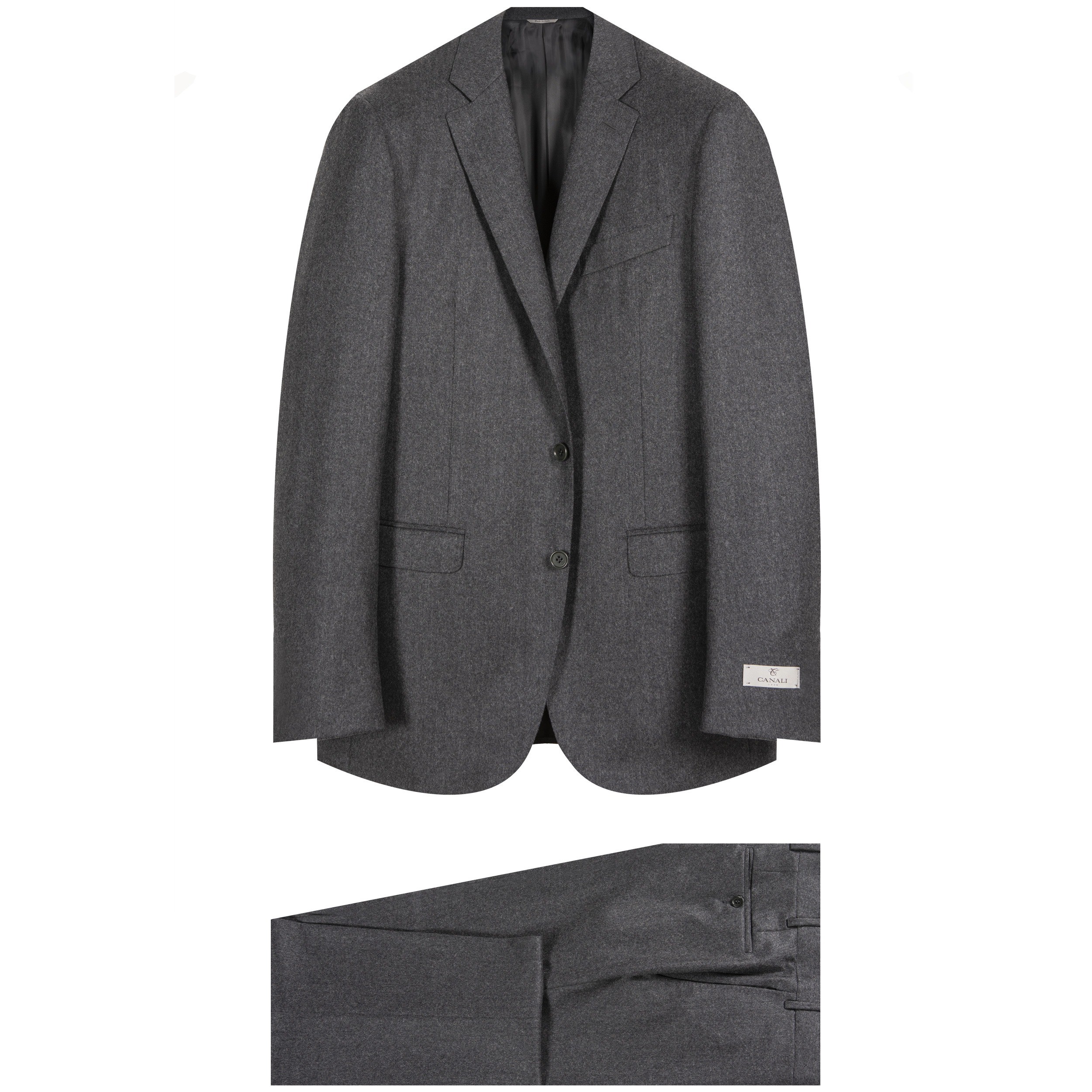 Canali Flannel Suit Grey