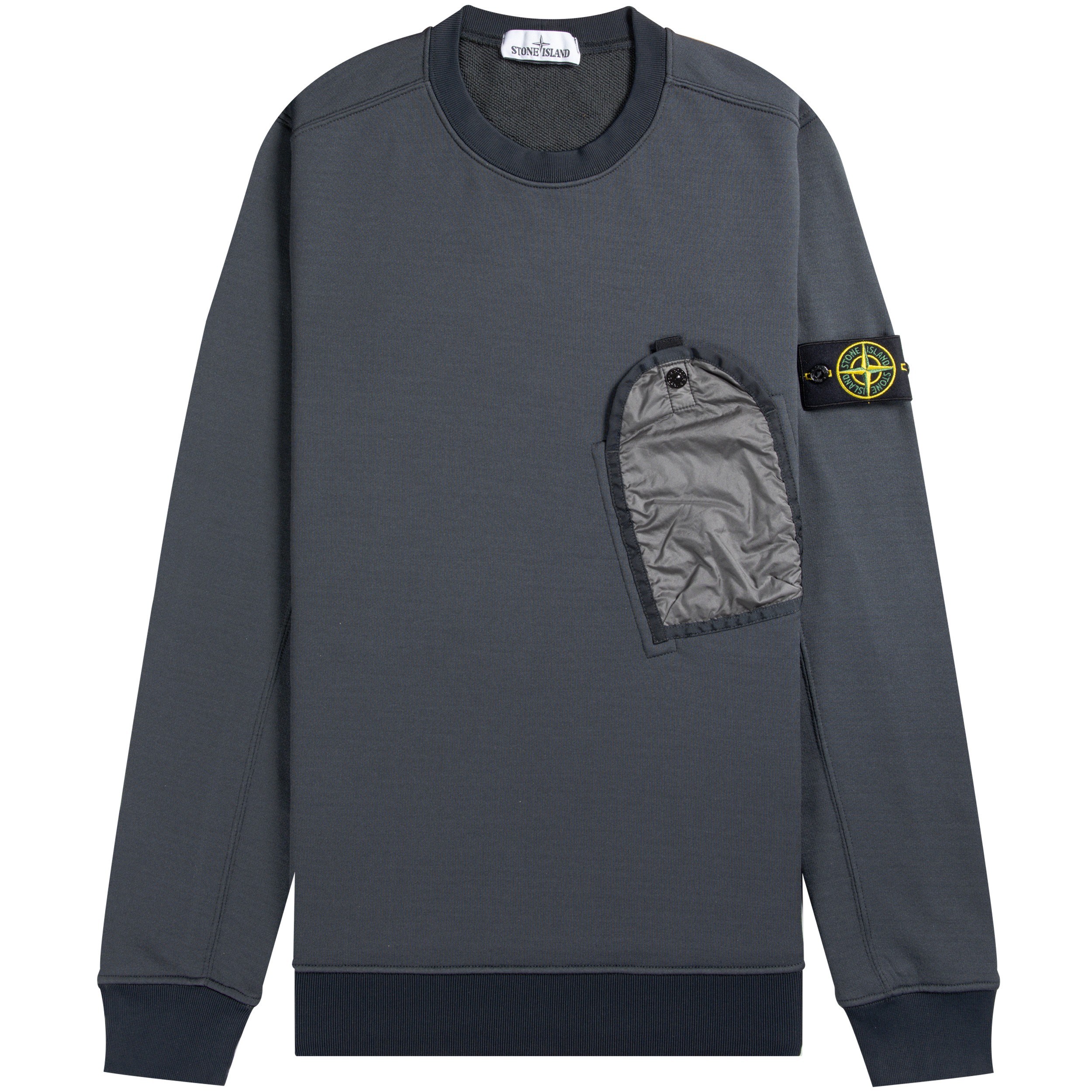 Stone Island Nylon Cotton Sweatshirt With Pocket Fumo