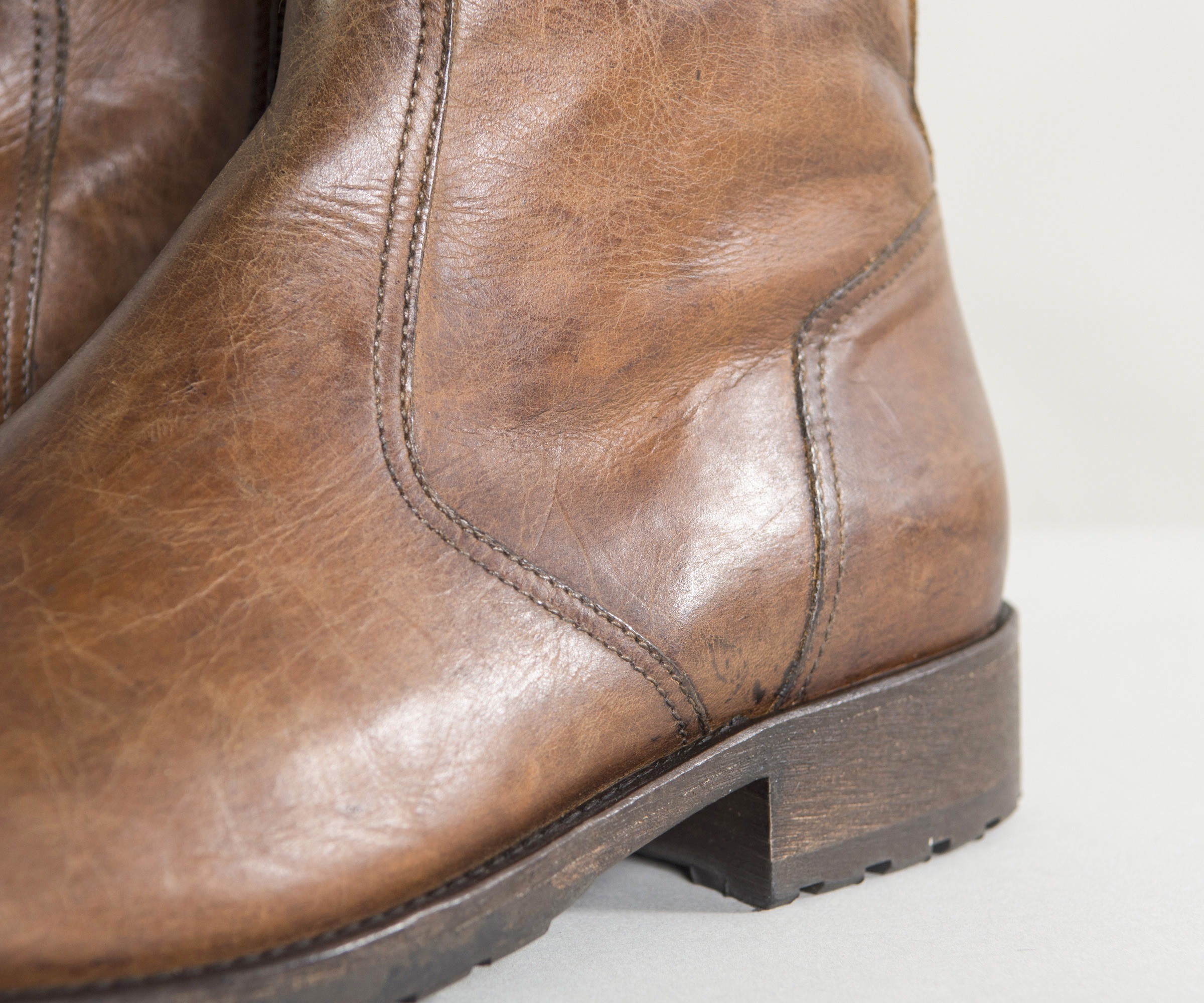 Belstaff 'Attwell' Side Zip Short Boot Cognac