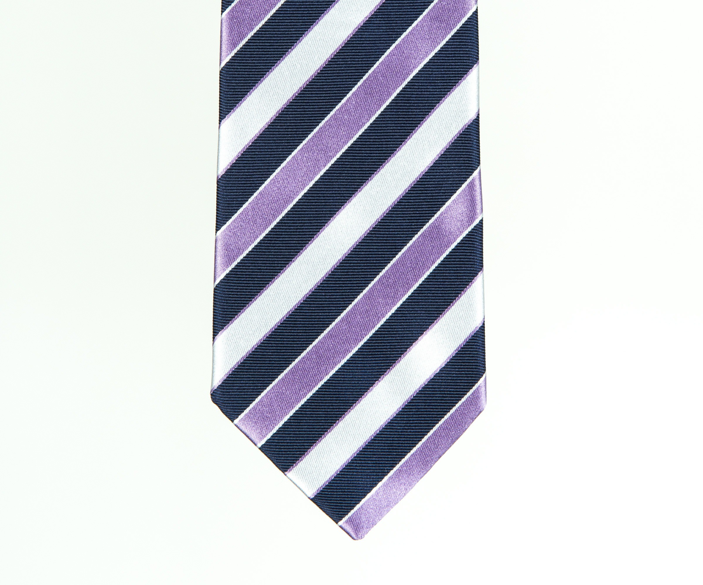Hugo Boss Pure Silk Classic Striped Tie Pink, Blue & Cream