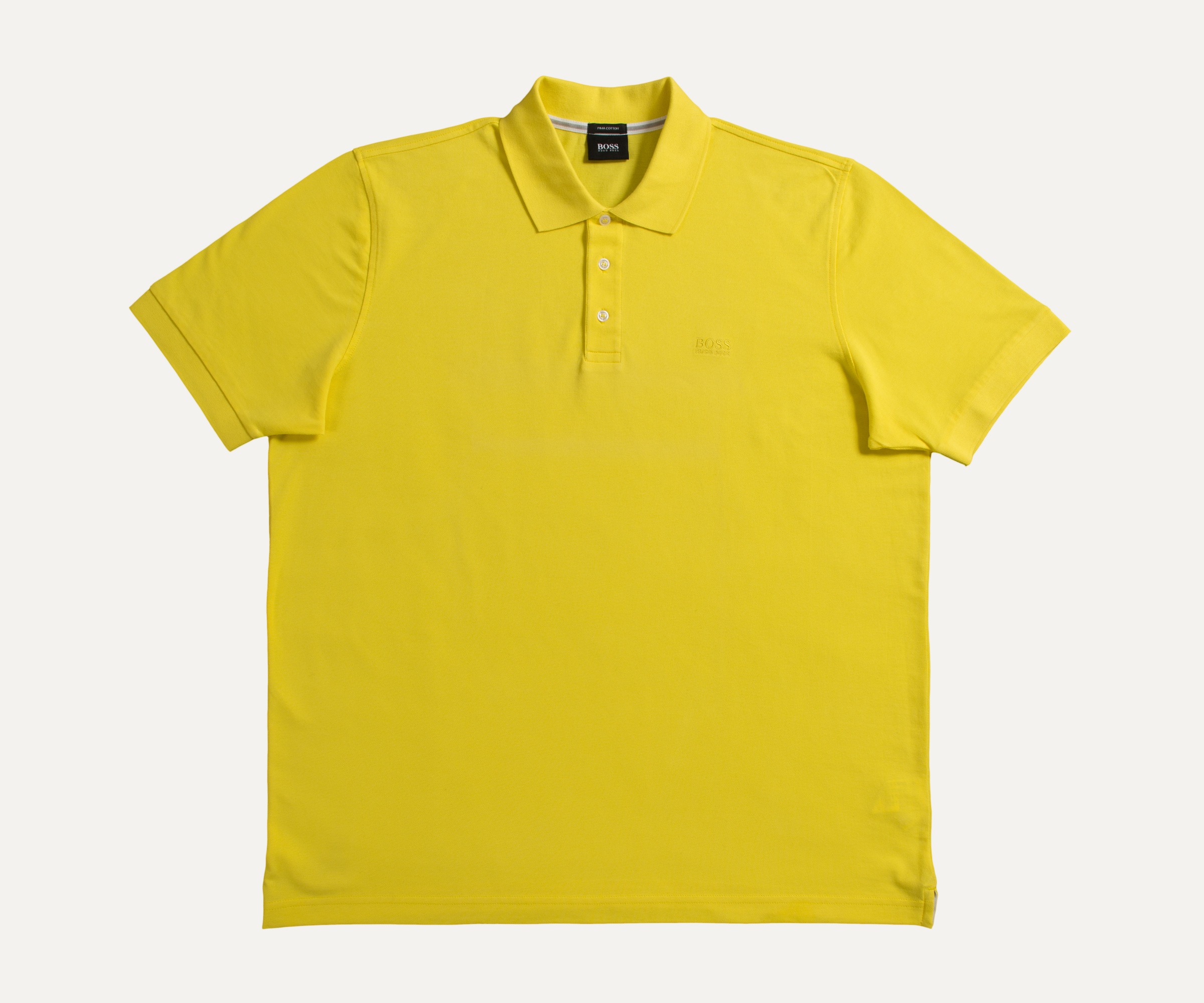 Hugo Boss Regular Fit 3-Button Polo Canary Yellow