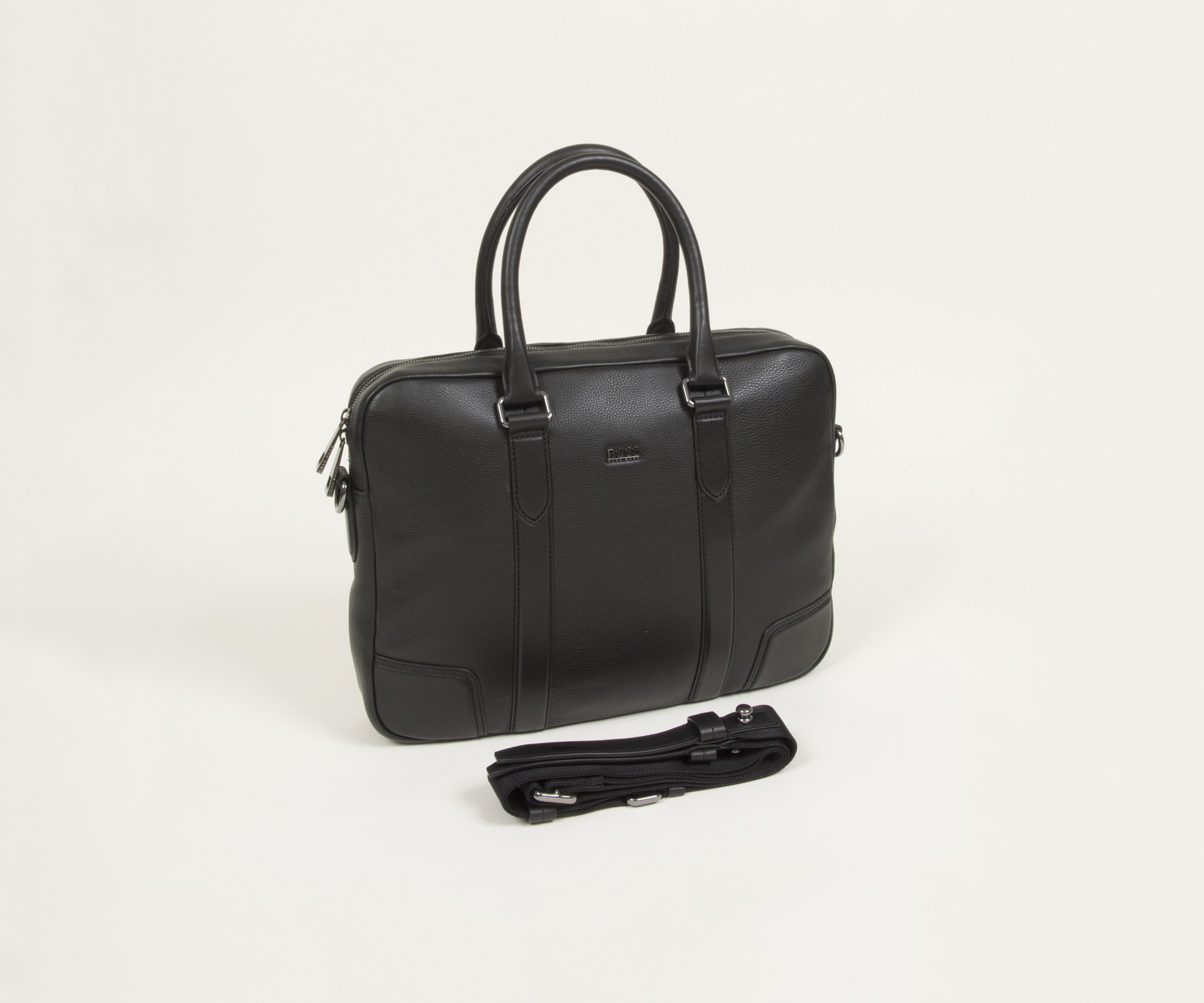 Hugo Boss Morval Briefcase Black Leather (Damaged)