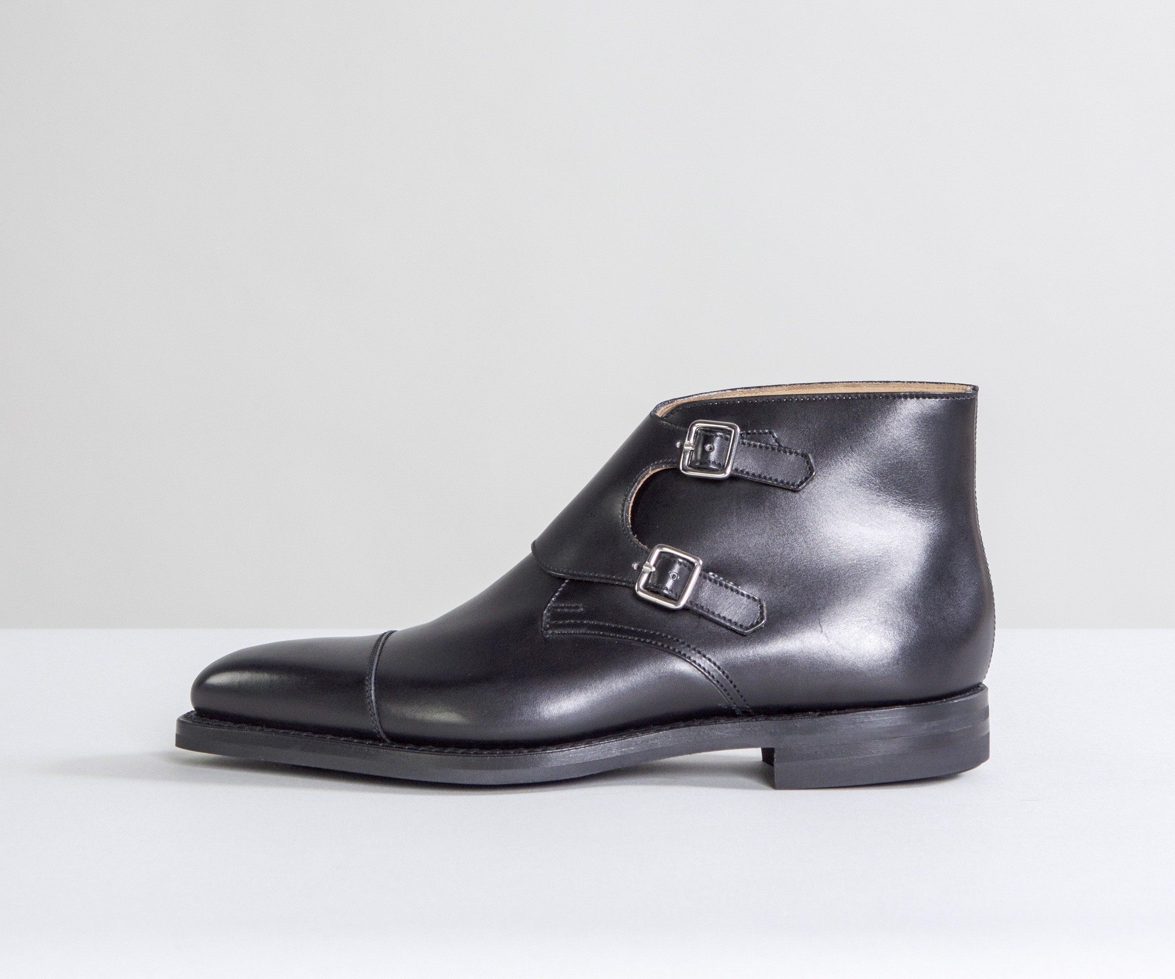 Crockett & Jones 'Camberley' Calf Leather Boots Black