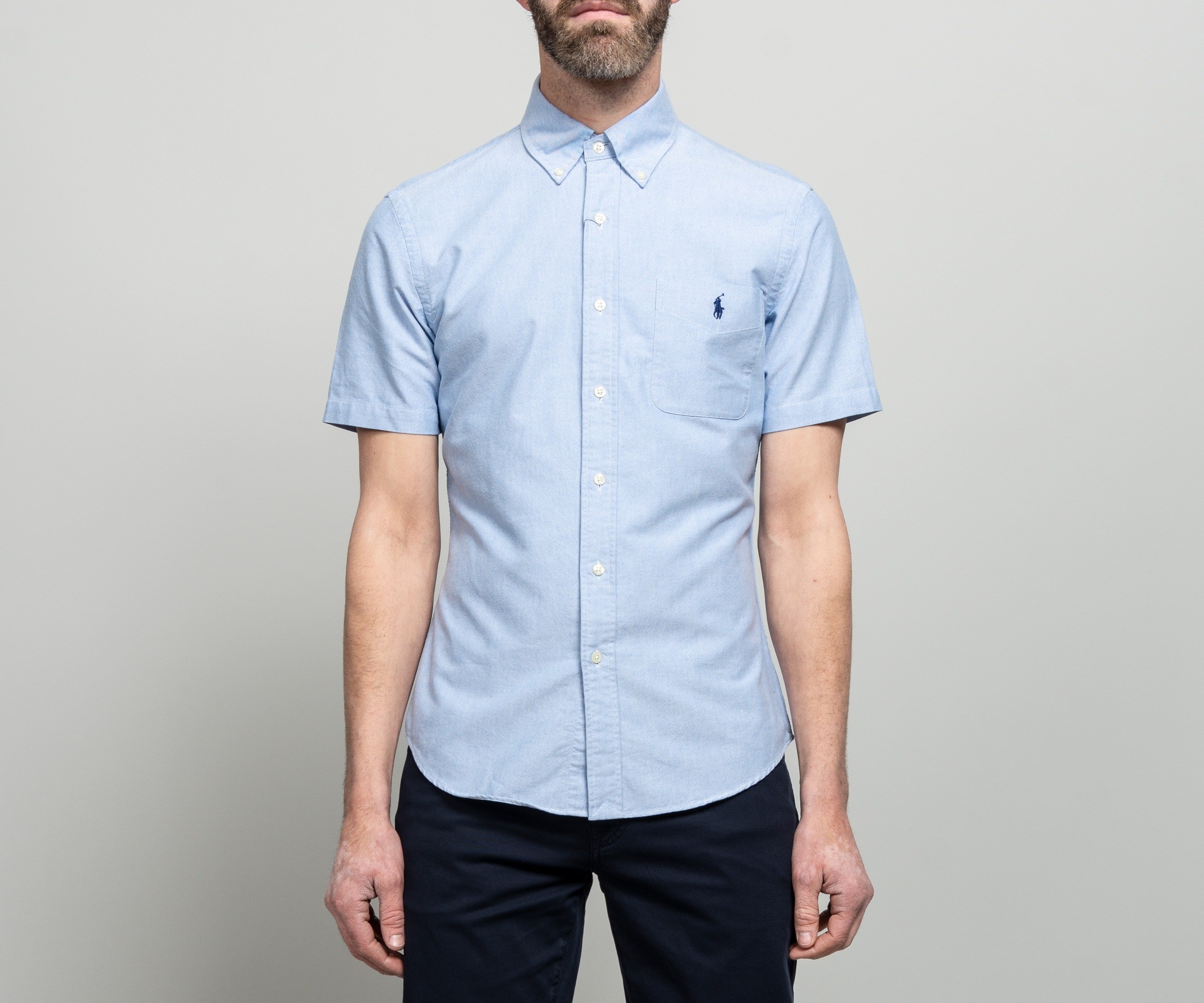 Polo Ralph Lauren Classic Oxford Short Sleeve Shirt Blue