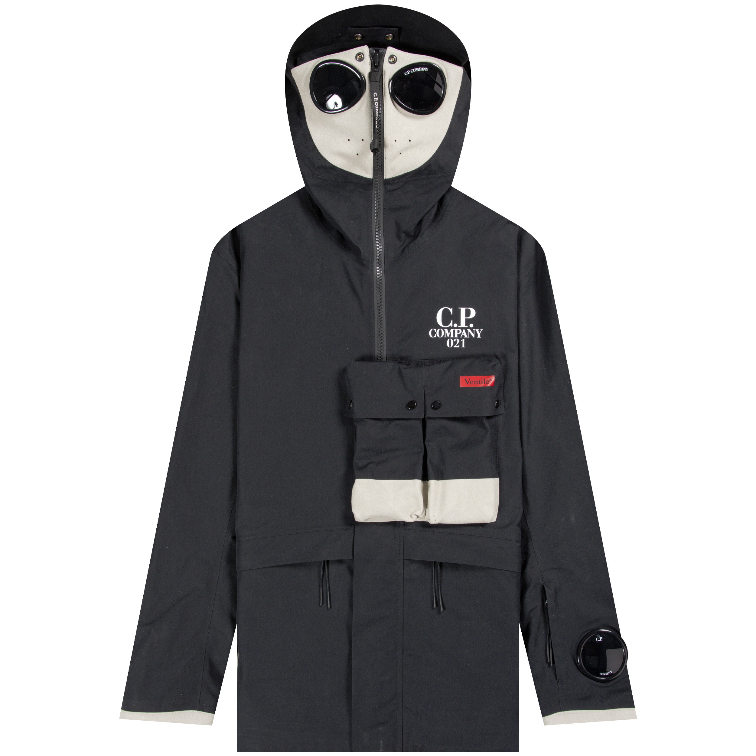 CP Company 'Ventile' Explorer Hooded Jacket Black
