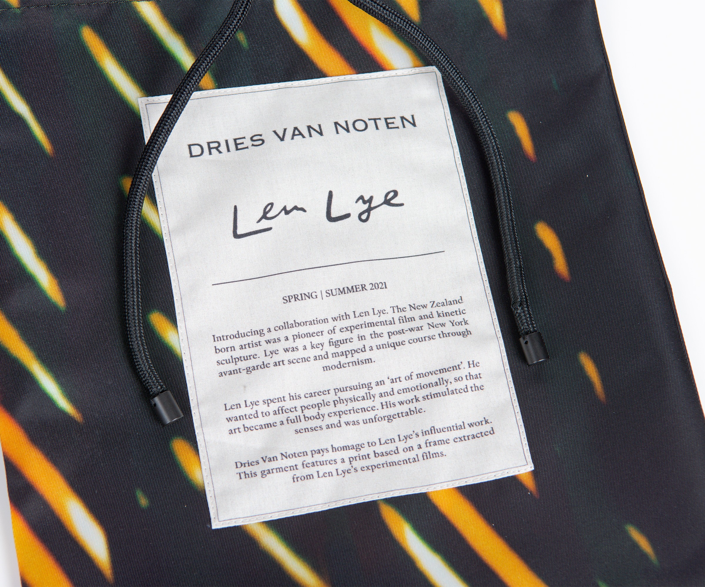 Dries Van Noten Len Lye 'Trade Tattoo' Gillian Printed Nylon