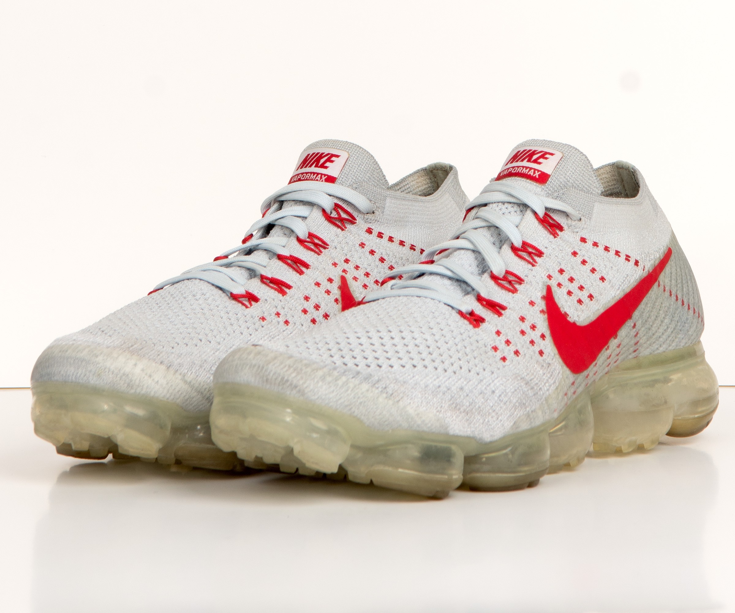 RE-POCKETS NIKE TRAINERS VAPORMAX BUBBLE SOLE WHITE/RED