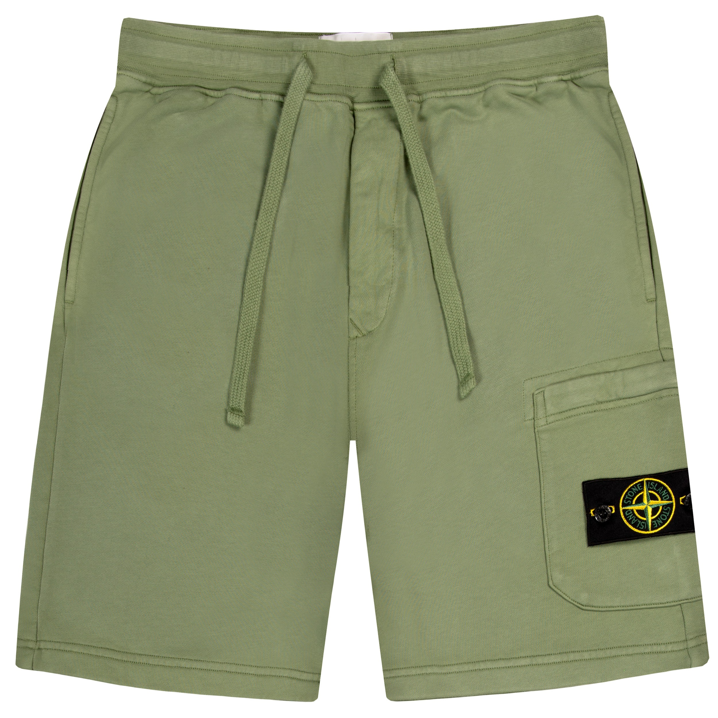 Stone Island Bermuda Cotton Fleece Shorts Sage Green