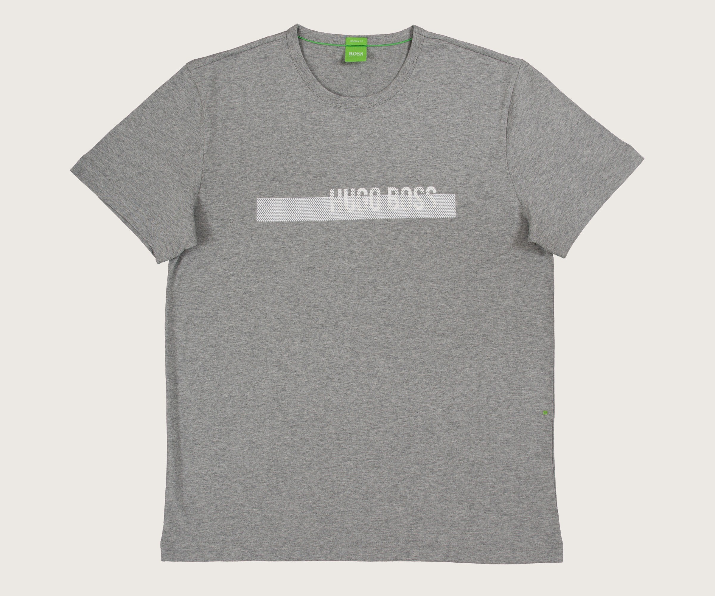 Hugo Boss Green 'Tee3' Crew Neck T-Shirt With Boss Logo Grey