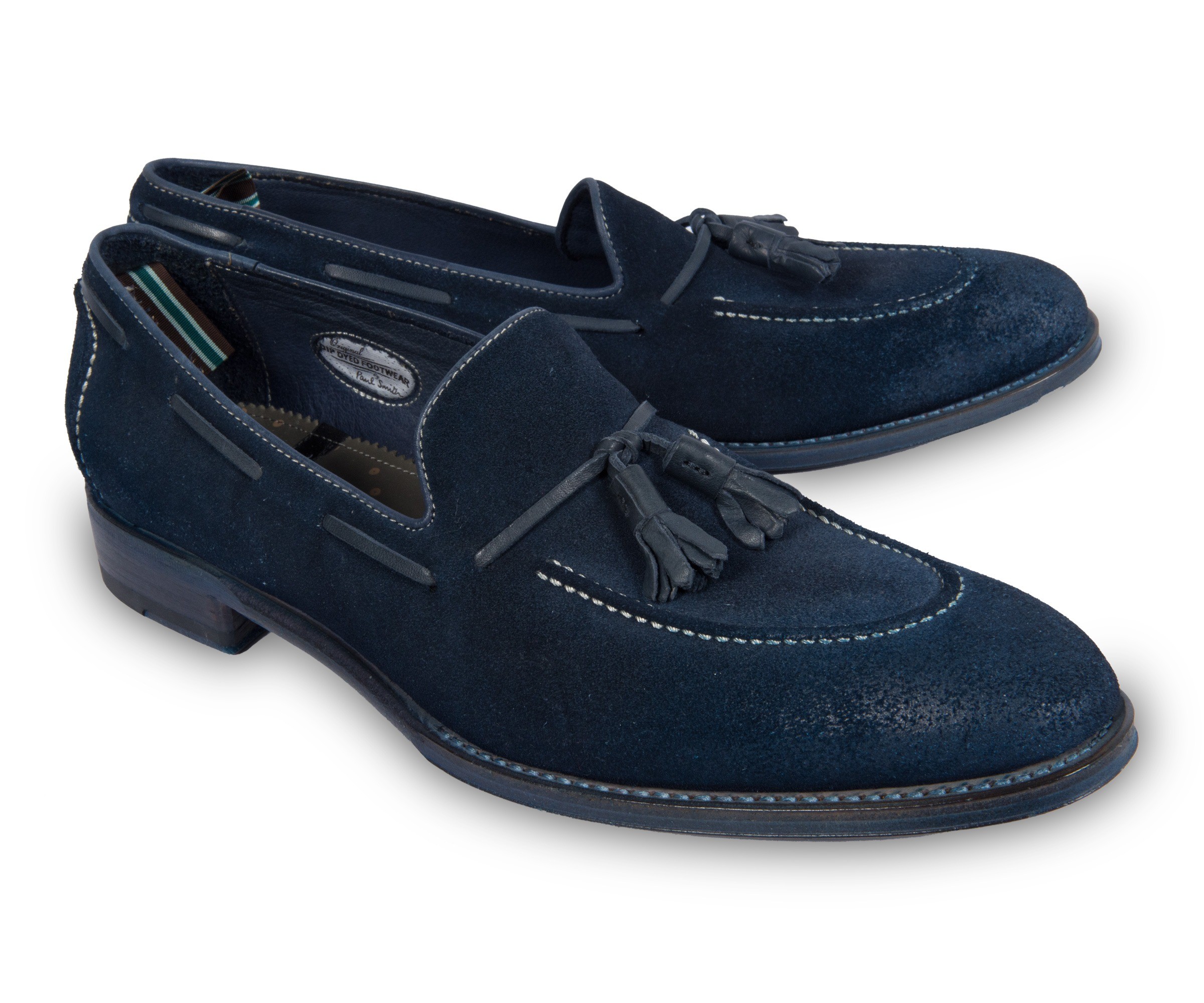 Paul Smith Shoes Suede Tassle Loafer Blue