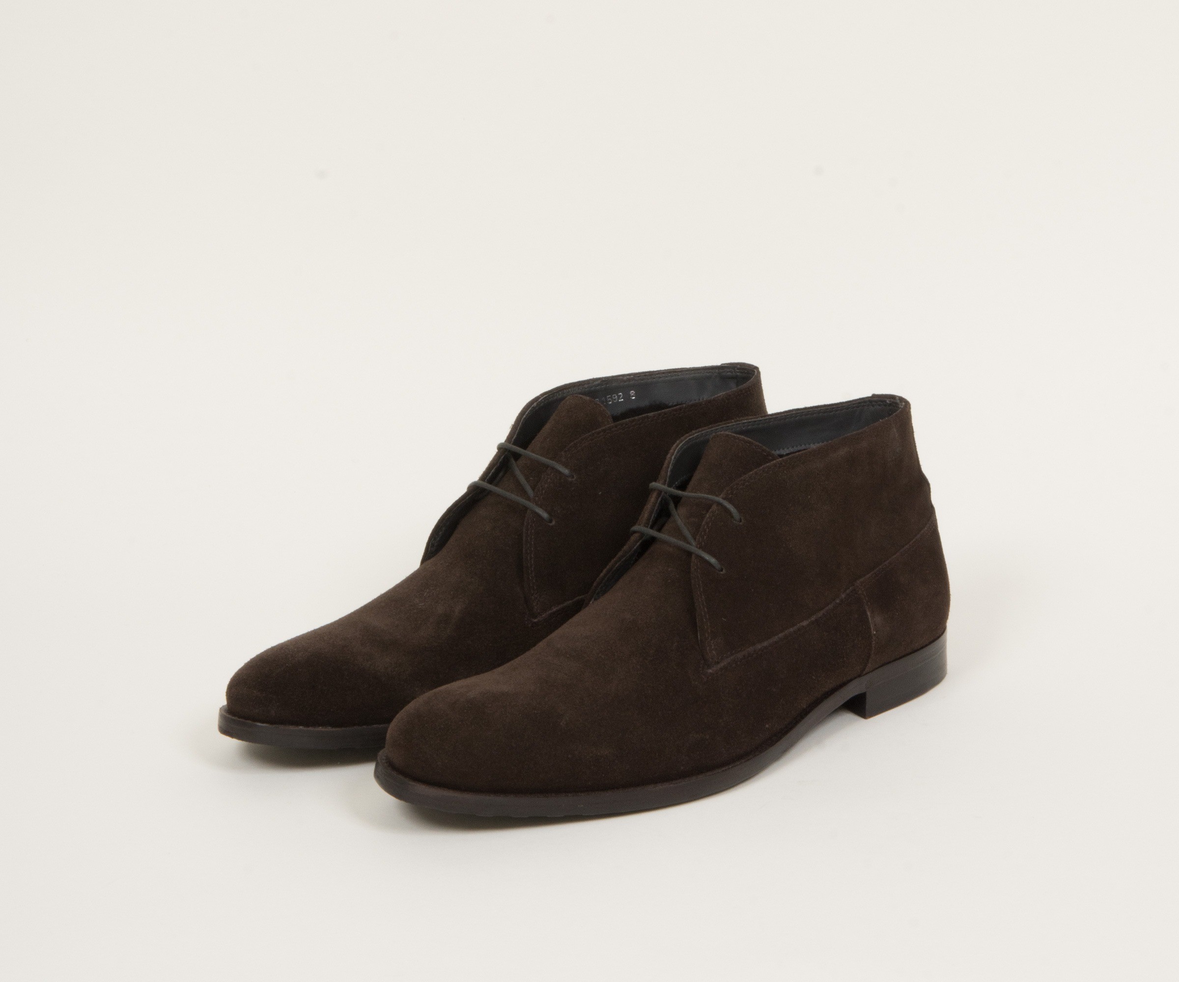 Hugo Boss Fur Lined Suede Desert Boot Dark Brown (Without Box & Laces)