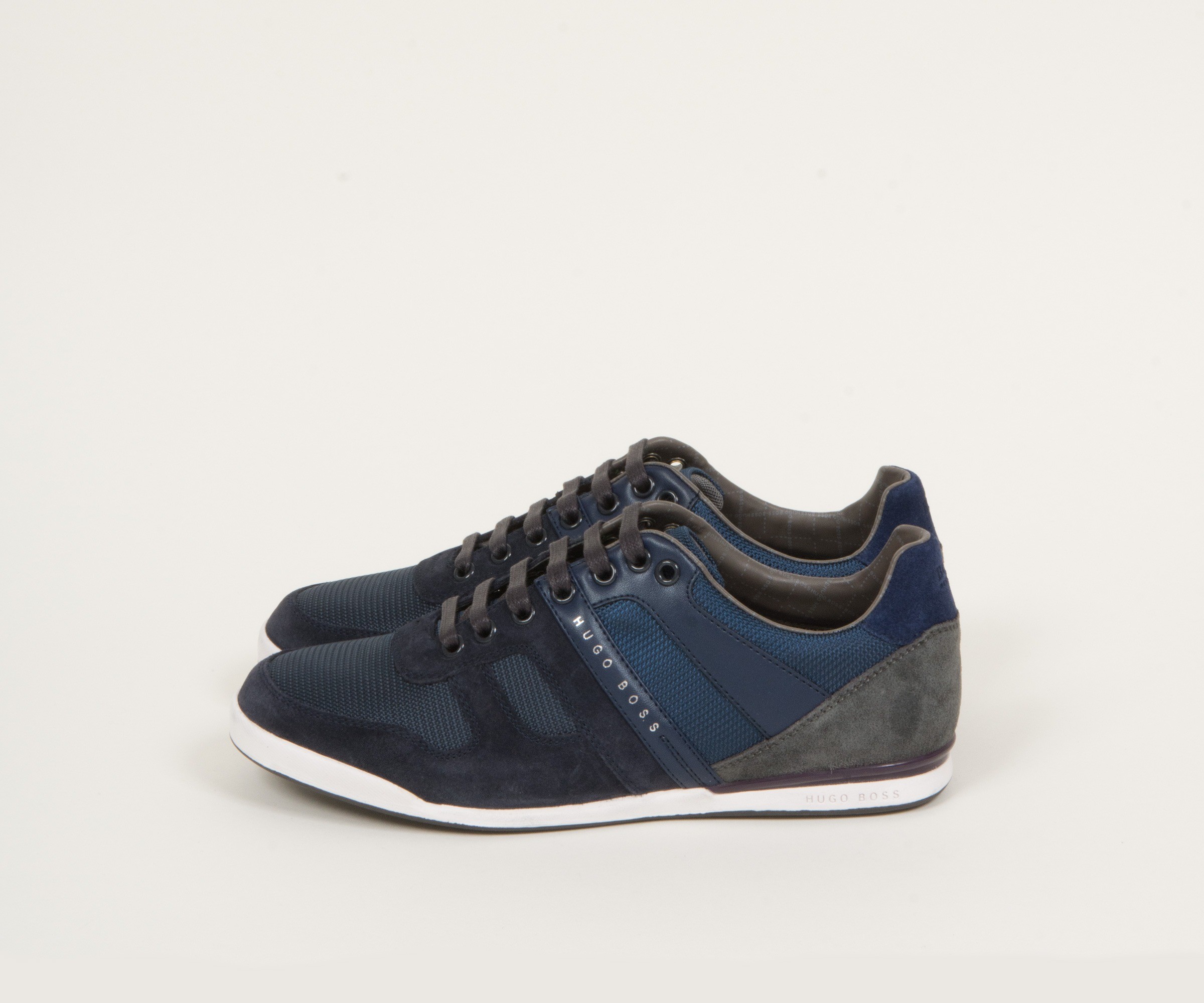 Hugo Boss Green Akeen Canvas and Detailed Trainer Blue