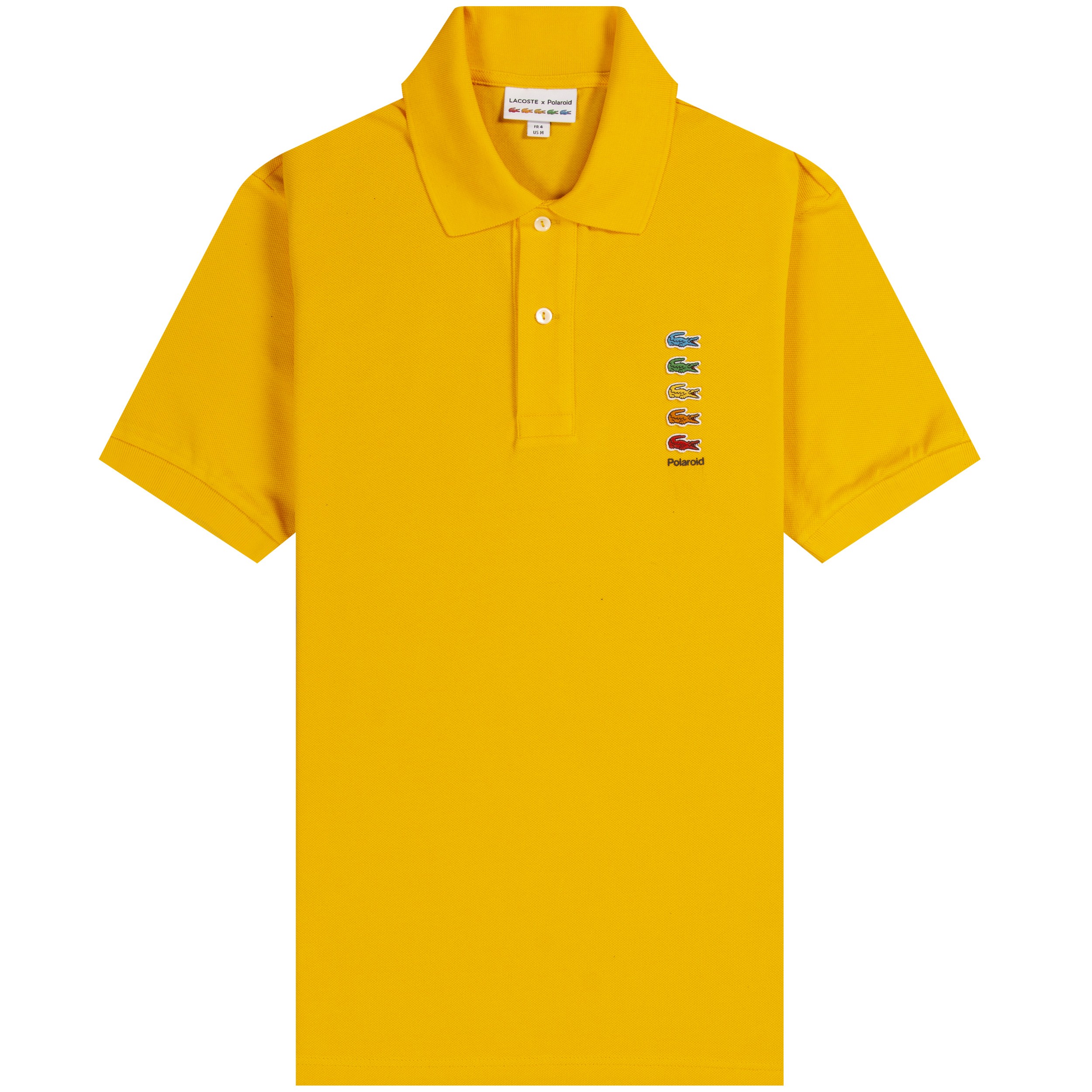 Lacoste X Polaroid Crocodiles Classic Fit Polo Shirt Yellow