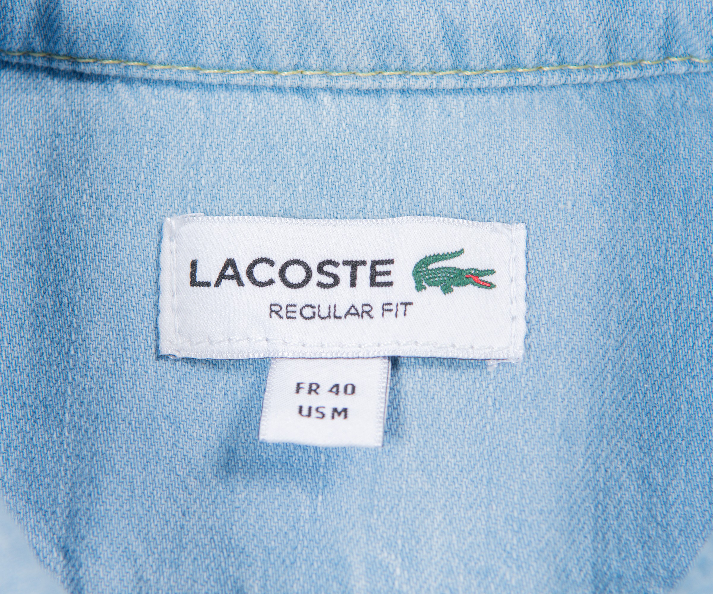 Lacoste 'Regular Fit' Denim Shirt Light Blue