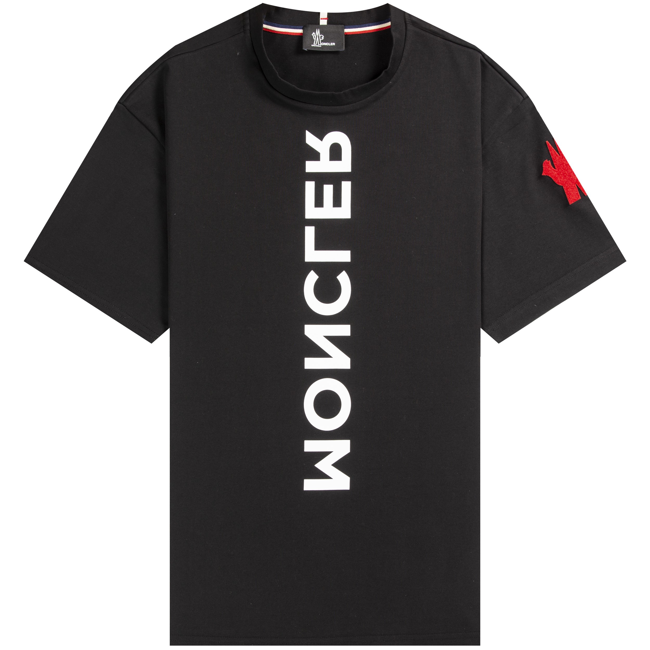 Moncler Grenoble Maglia Front Logo T-Shirt Black
