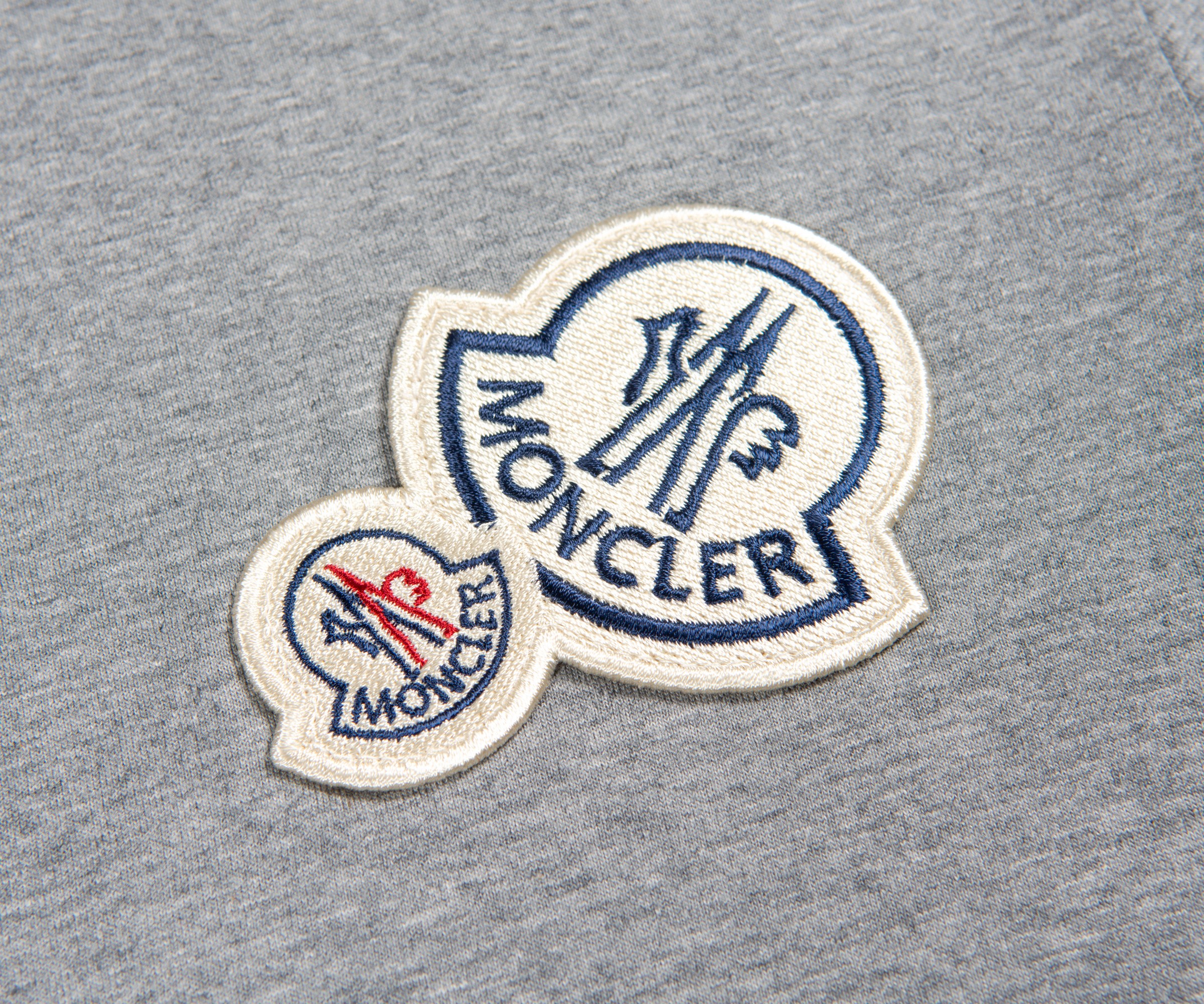 Moncler Multi Chest Badge T-Shirt Grey