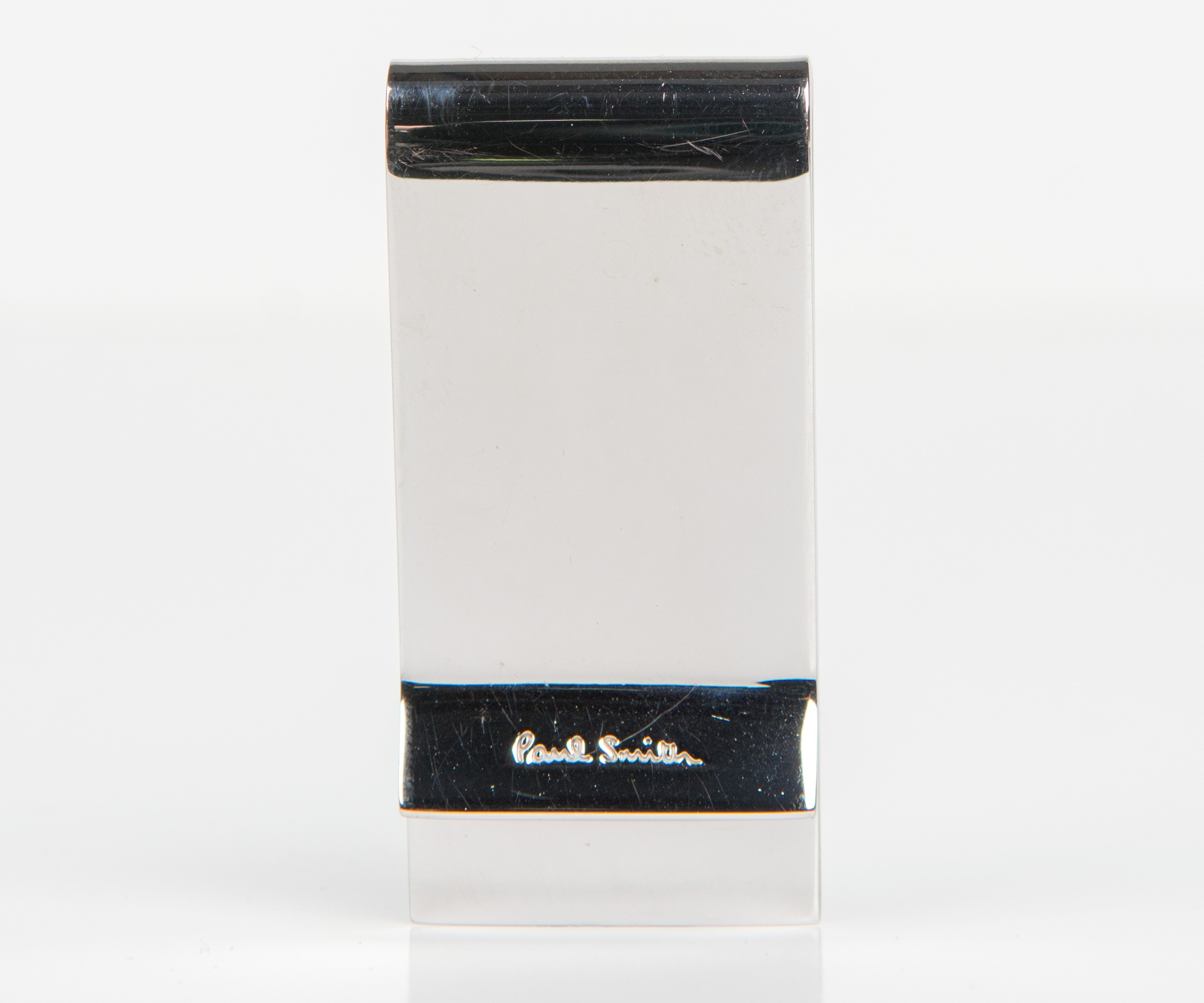 Paul Smith Money Clip With Striped Edge Silver