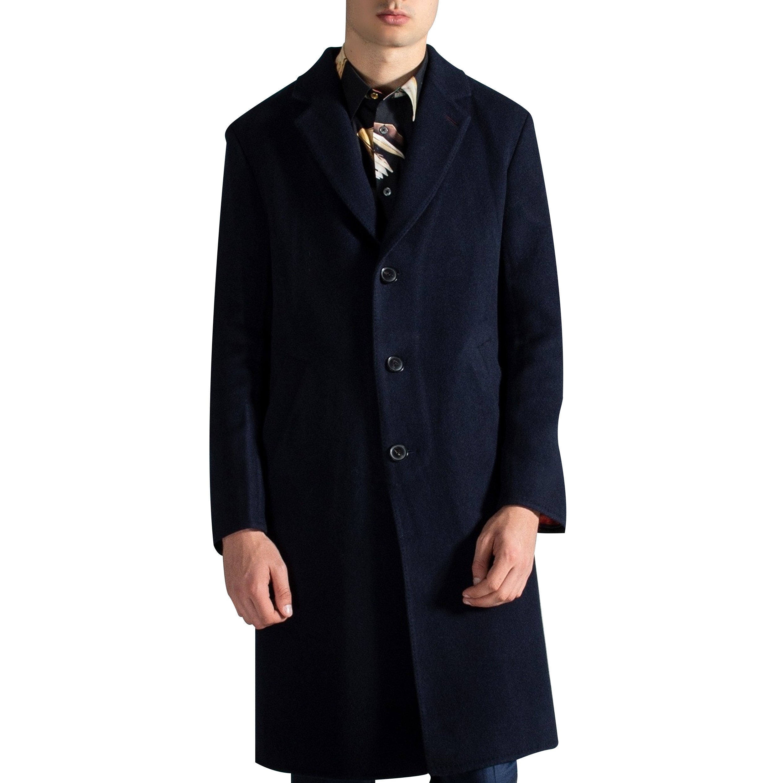 Paul Smith Double Faced Wool-Blend Overcoat Navy