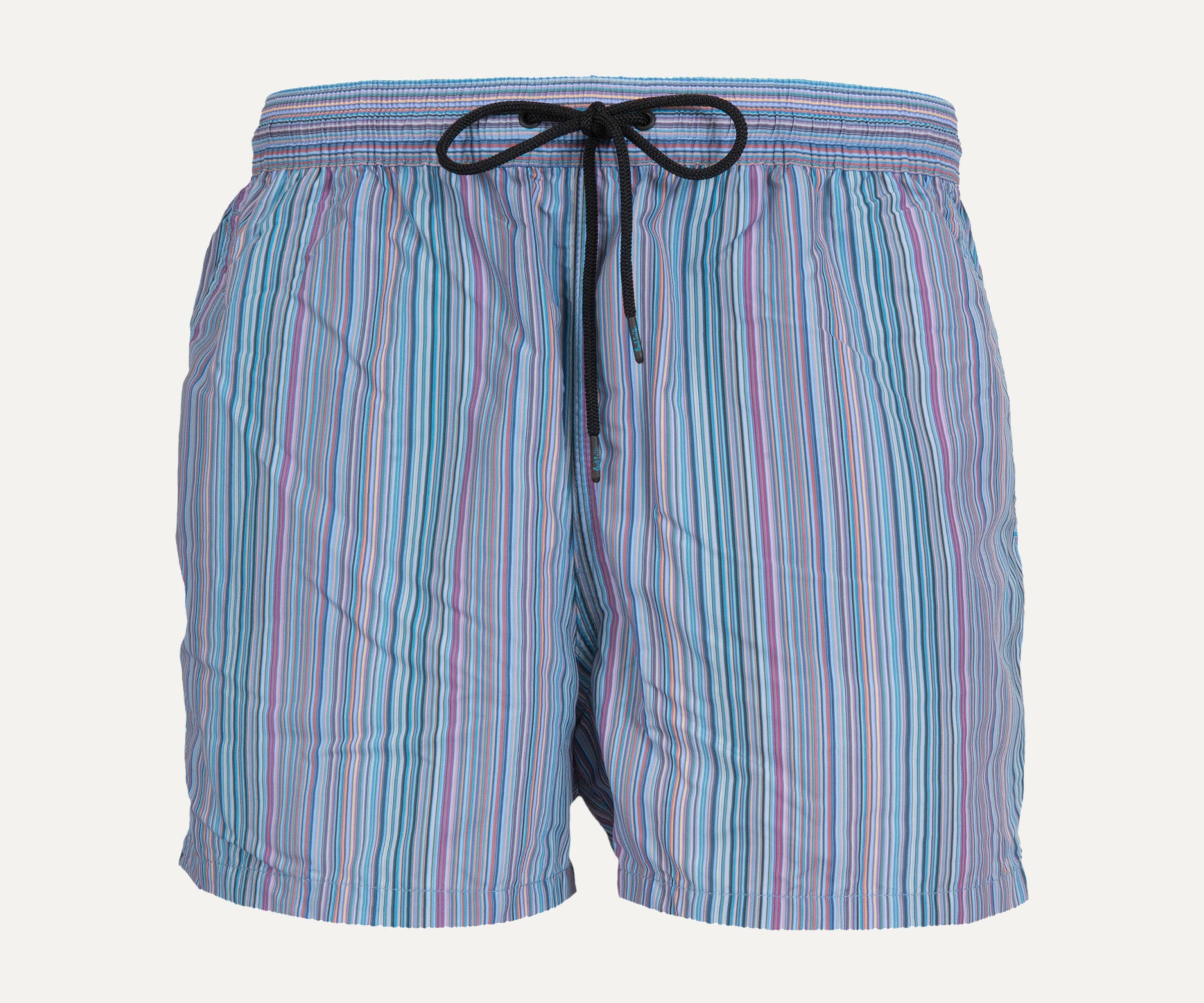 Paul Smith Swimwear Multi Striped Swim Shorts Sky